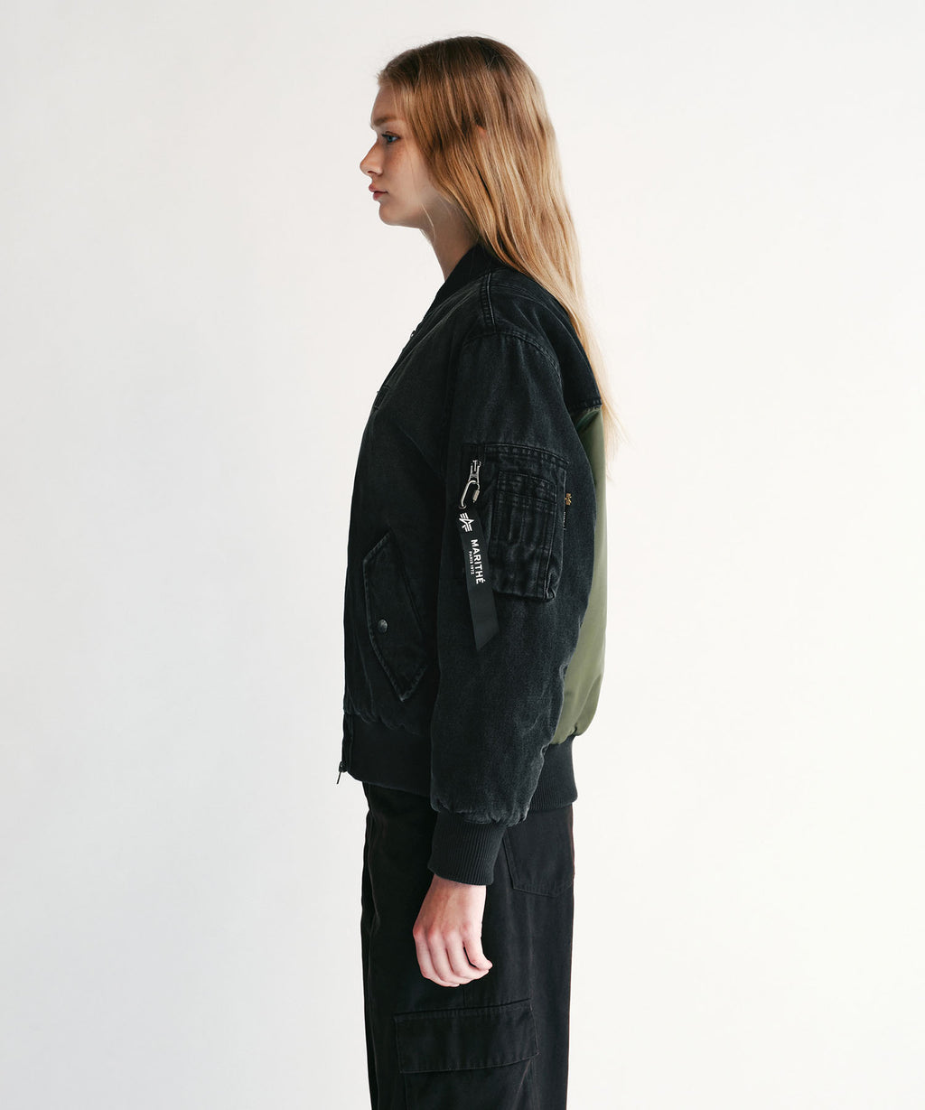 Marithe & Francois Girbaud - Marithe X Alpha Industries Ma-1 Jumper (Black) product image 2 | TRAB K-Fashion Australia