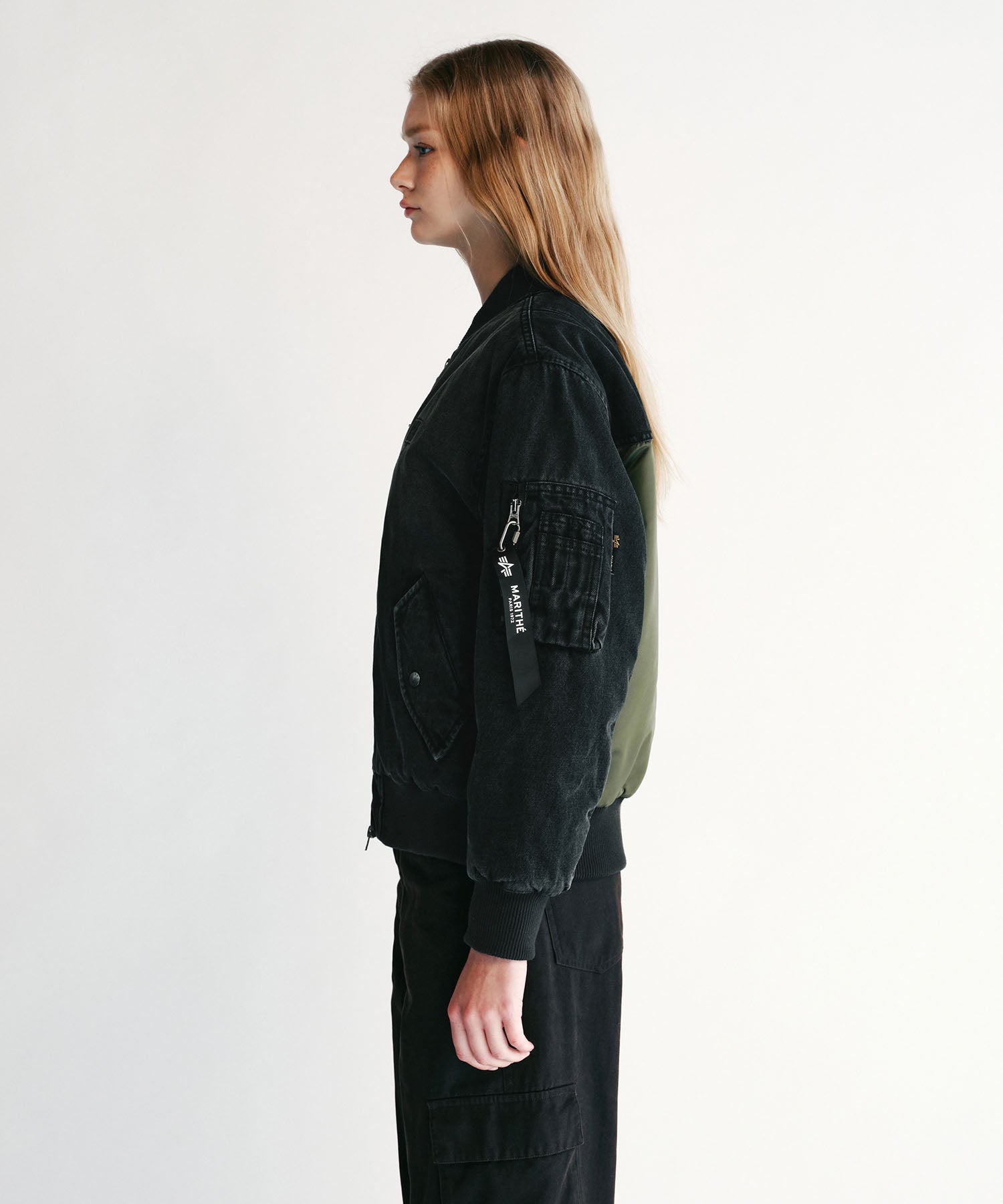 Marithe & Francois Girbaud - Marithe X Alpha Industries Ma-1 Jumper (Black) product image 2 | TRAB K-Fashion Australia