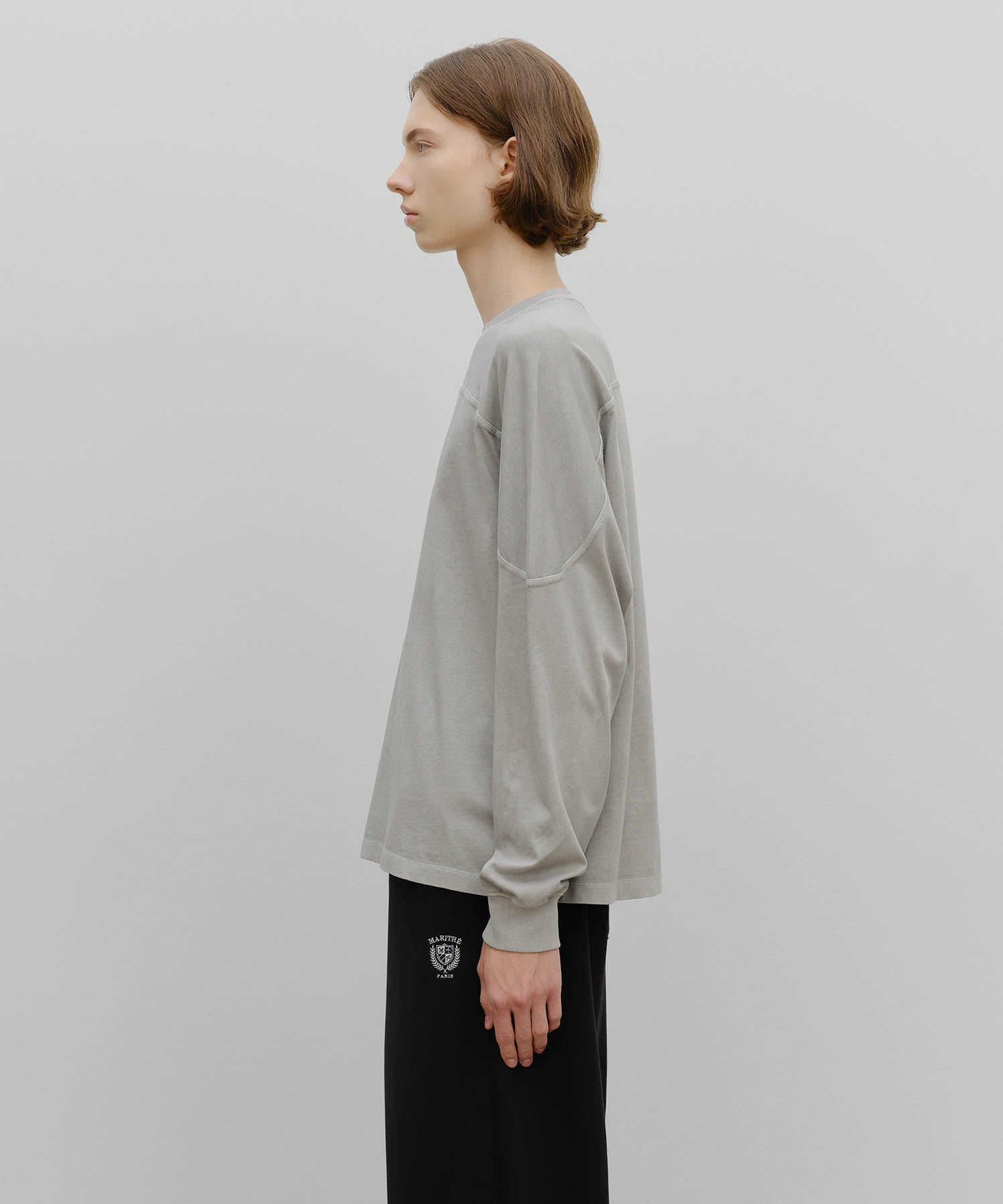 Marithe & Francois Girbaud - Incision Dyeing Long Sleeve (Gray) product image 2 | TRAB K-Fashion Australia
