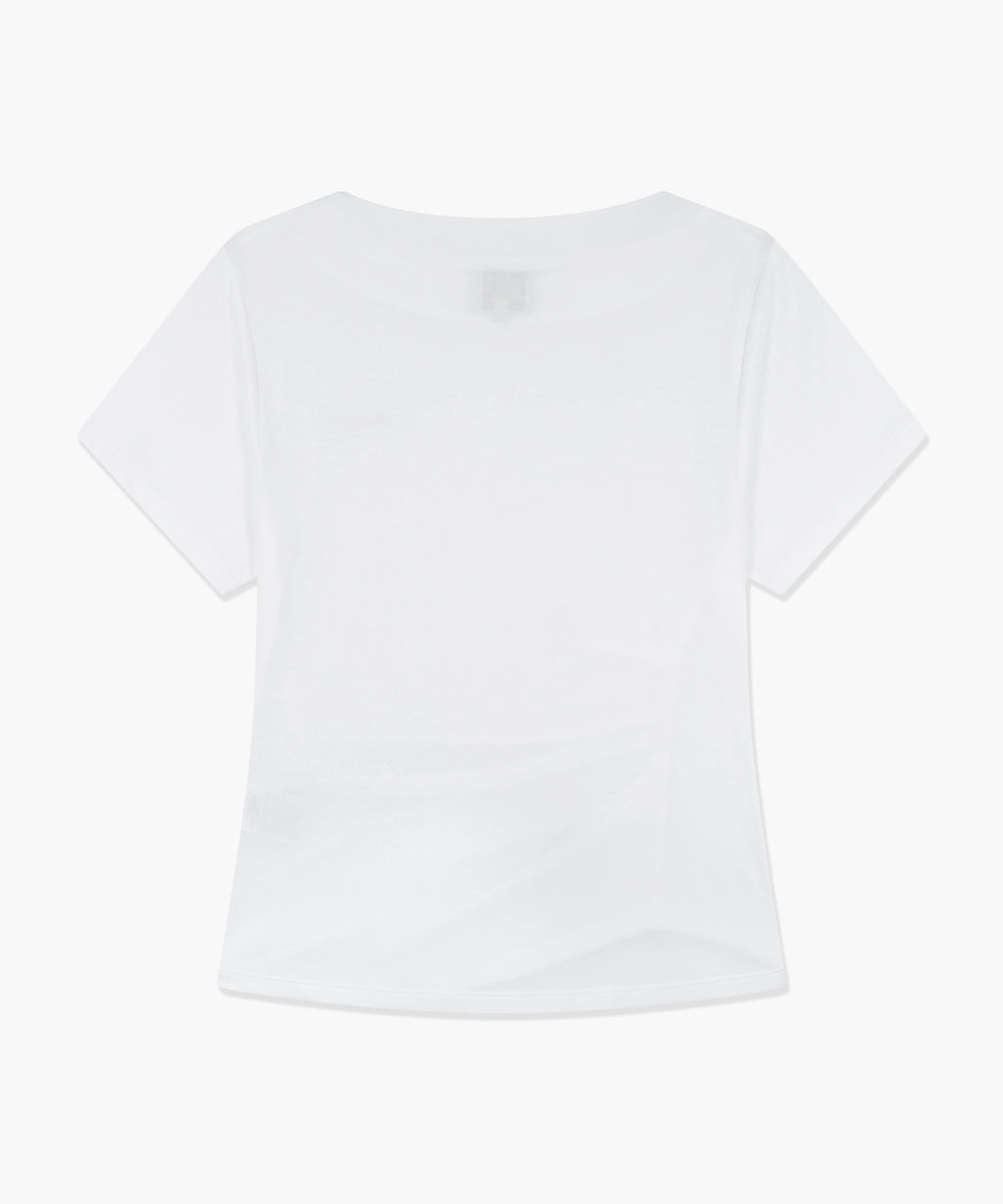 Marithe & Francois Girbaud - Waist Shirring Tee (White) product image 2 | TRAB K-Fashion Australia