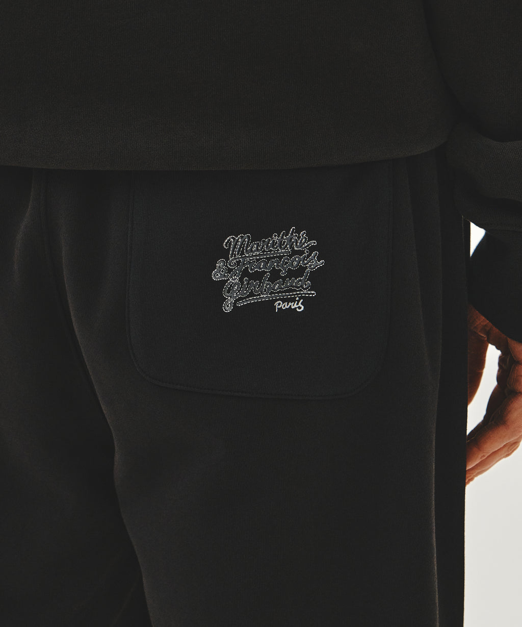 Marithe & Francois Girbaud - Stitch Wide Sweat Pants (Black) product image 2 | TRAB K-Fashion Australia