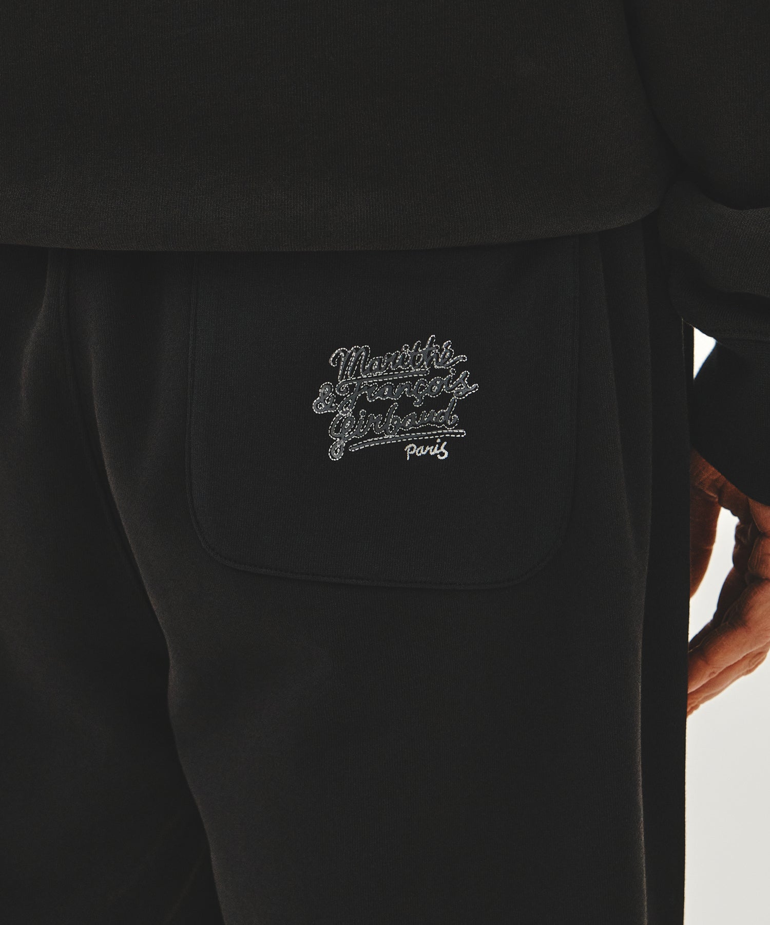 Marithe & Francois Girbaud - Stitch Wide Sweat Pants (Black) product image 2 | TRAB K-Fashion Australia