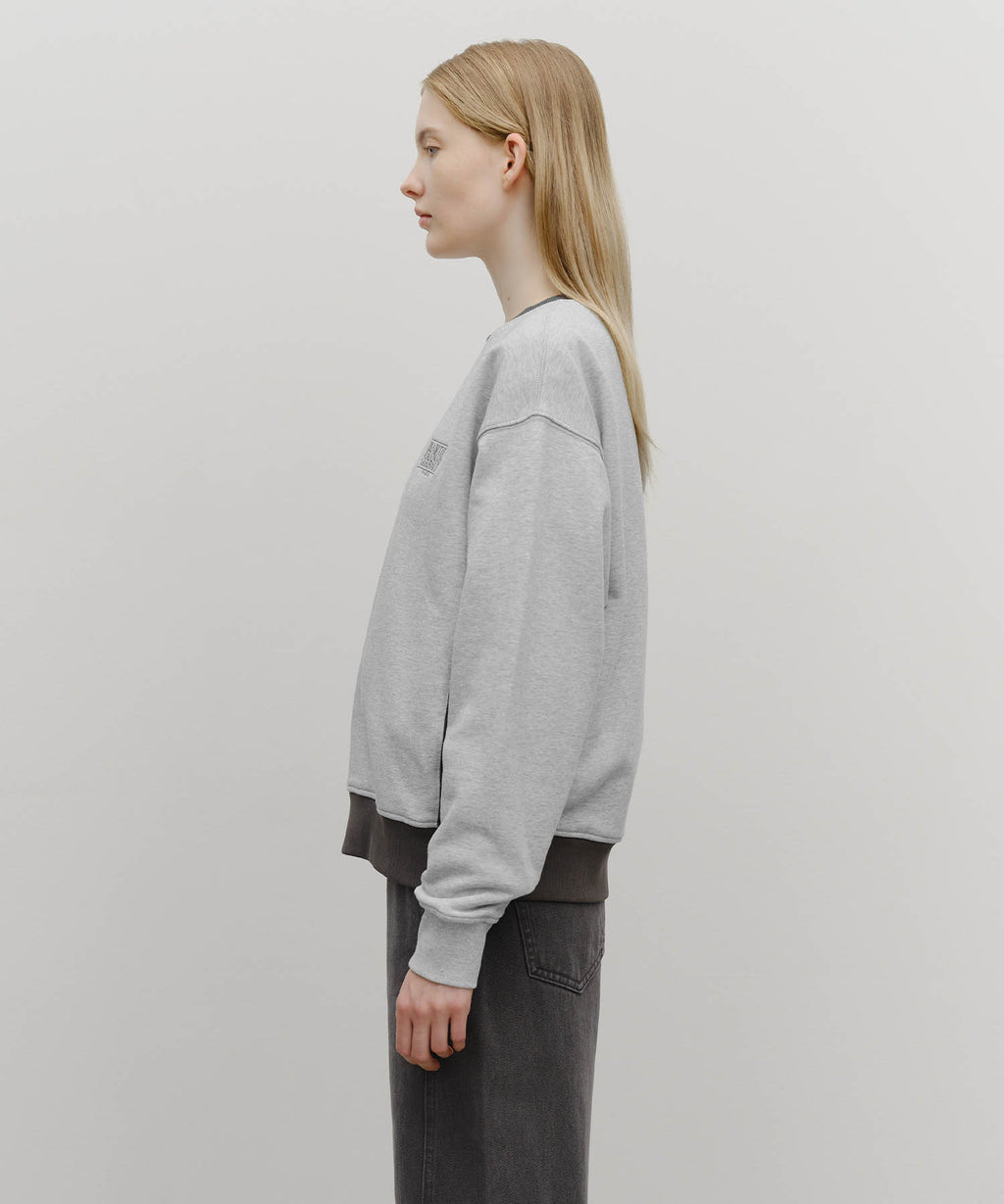Marithe & Francois Girbaud - Classic Logo Side Color Block Sweatshirt (Heather Gray) product image 2 | TRAB K-Fashion Australia