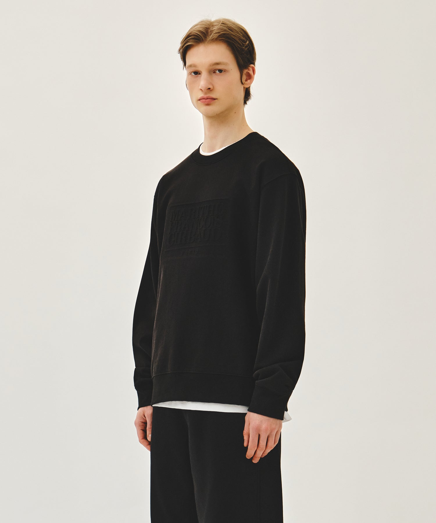 Marithe & Francois Girbaud - Embo Classic Logo Sweatshirt (Black) product image 2 | TRAB K-Fashion Australia