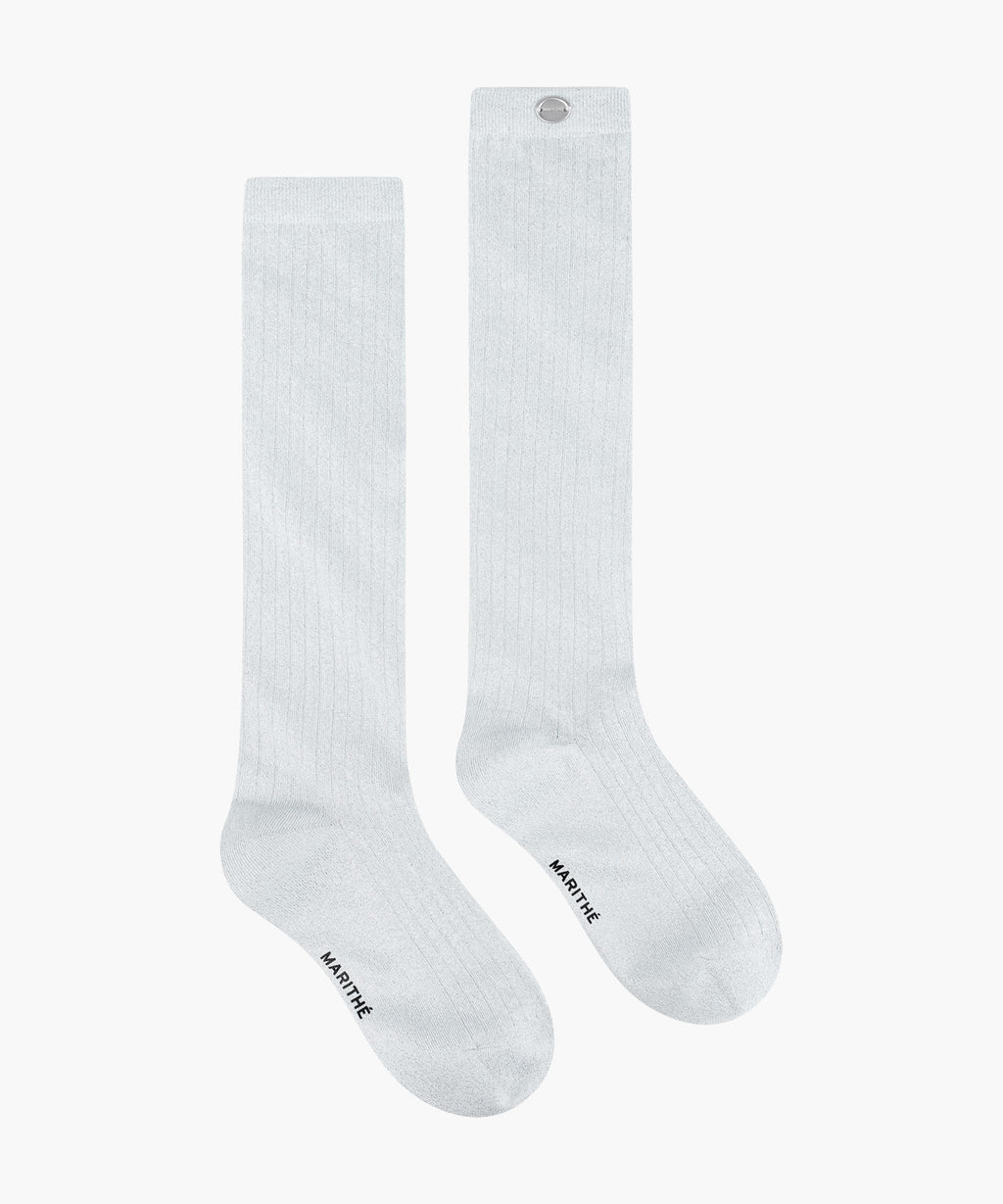 Marithe & Francois Girbaud - Regular Logo Sheer Socks (Light Gray) product image 2 | TRAB K-Fashion Australia