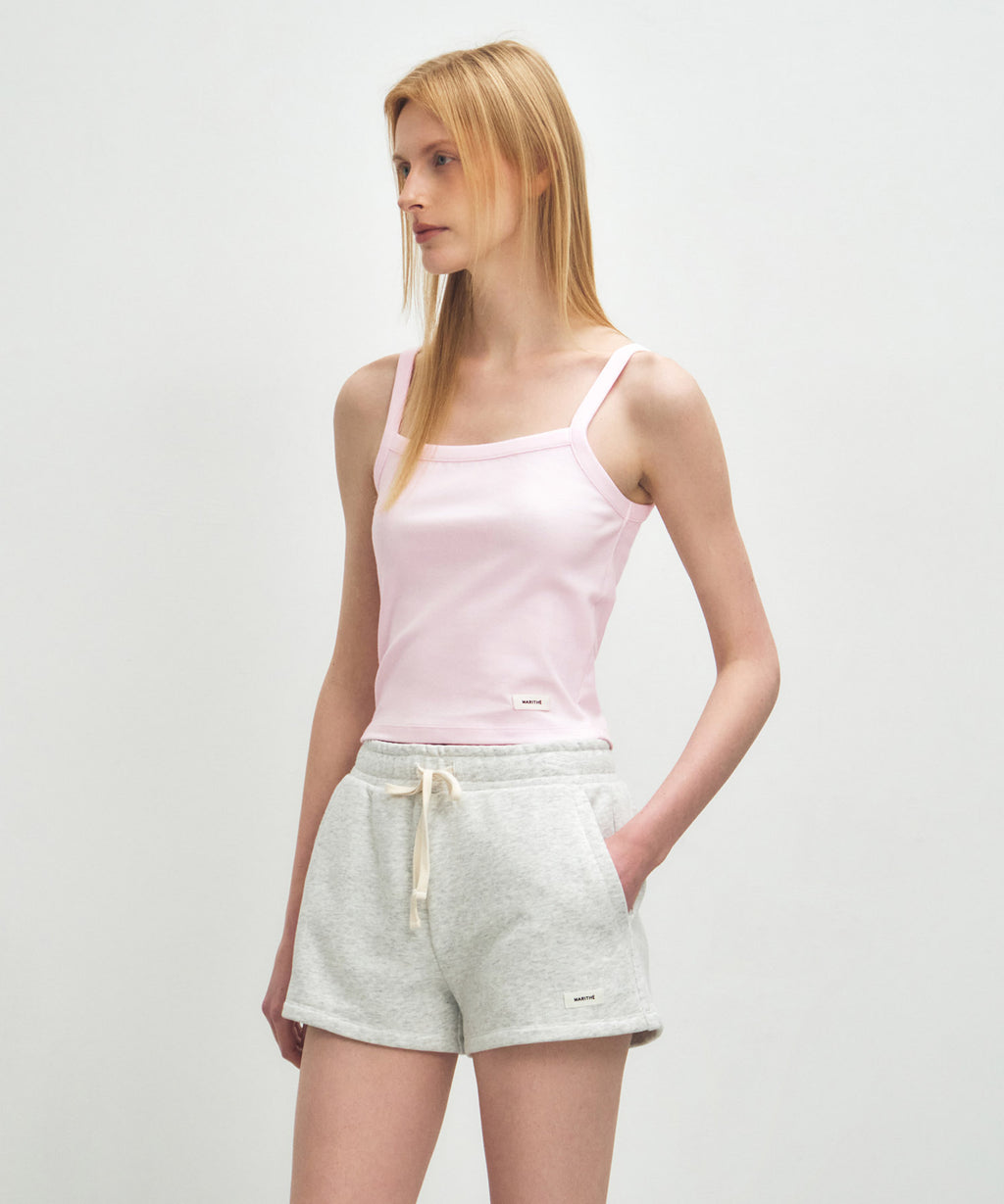 Marithe & Francois Girbaud - Basic String Crop Sleeveless (Light Pink) product image 2 | TRAB K-Fashion Australia