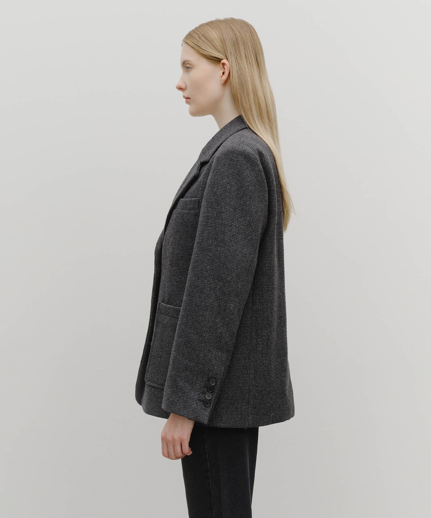 Marithe & Francois Girbaud - Wool Blazer Jacket (Charcoal) product image 5 | TRAB K-Fashion Australia