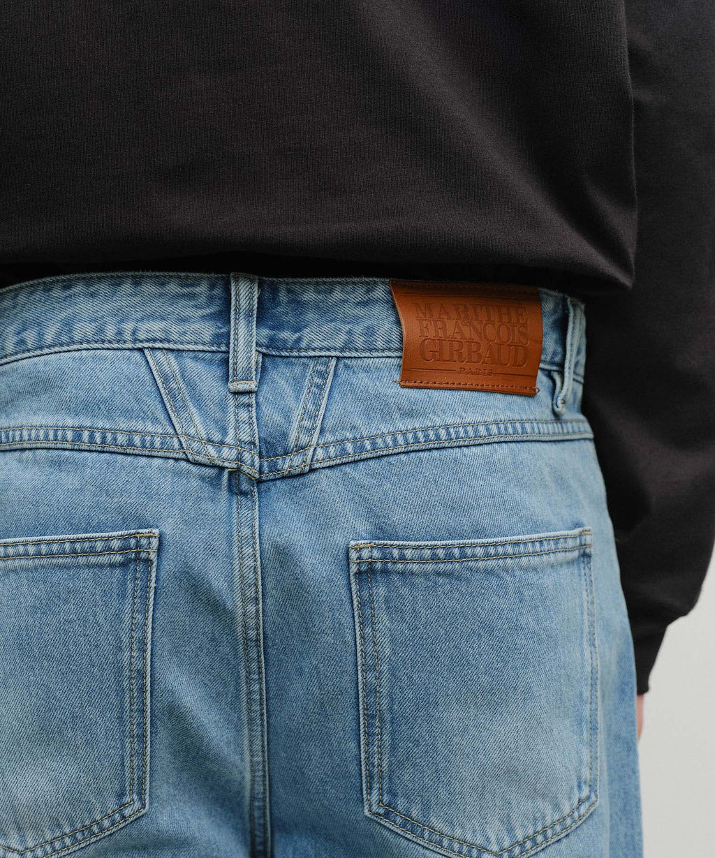 Marithe & Francois Girbaud - Slim Straight Denim Pants (Light Blue) product image 2 | TRAB K-Fashion Australia