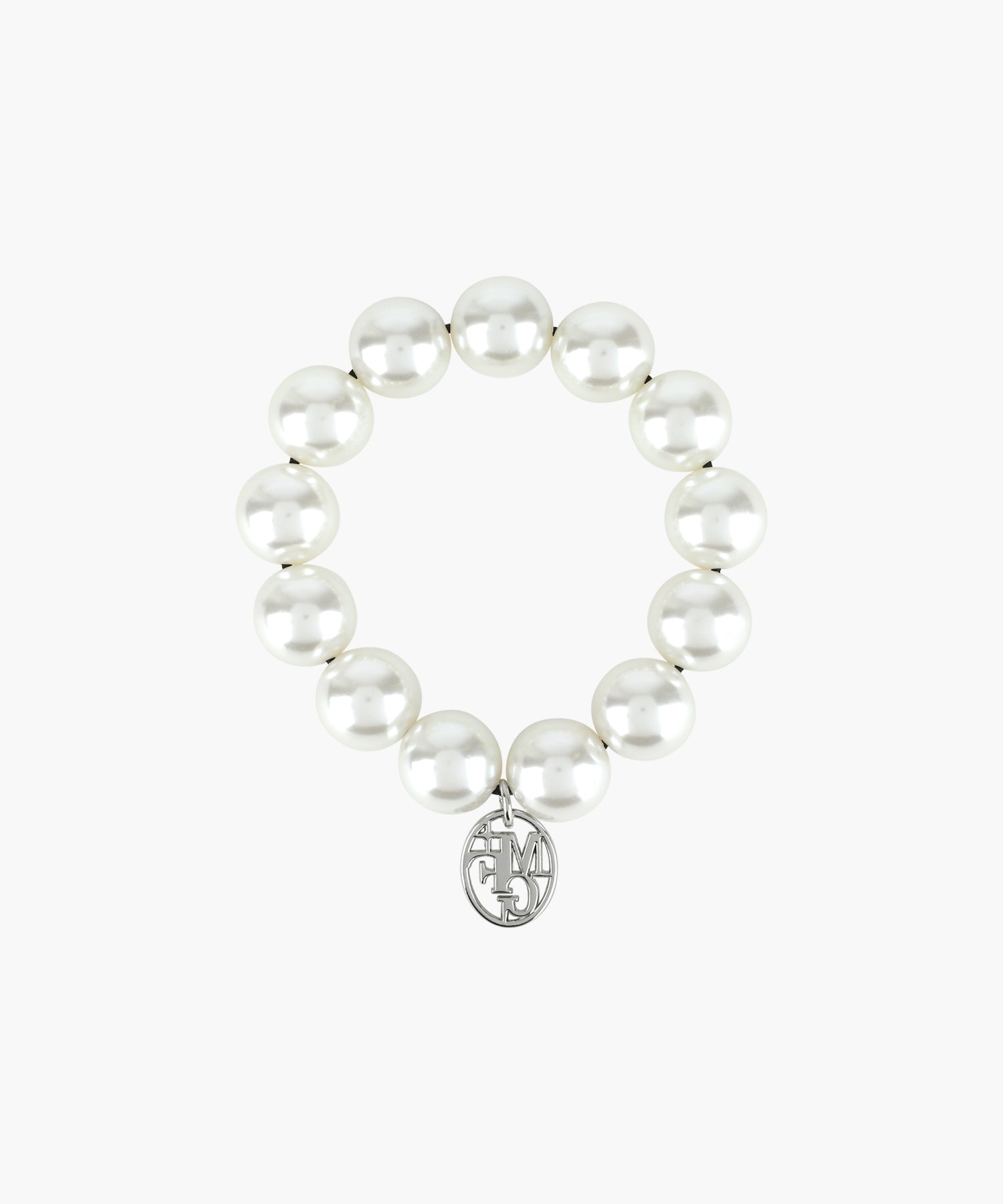 Marithe & Francois Girbaud - Pearl Silver Ball Scrunchie (Ivory) product image 2 | TRAB K-Fashion Australia