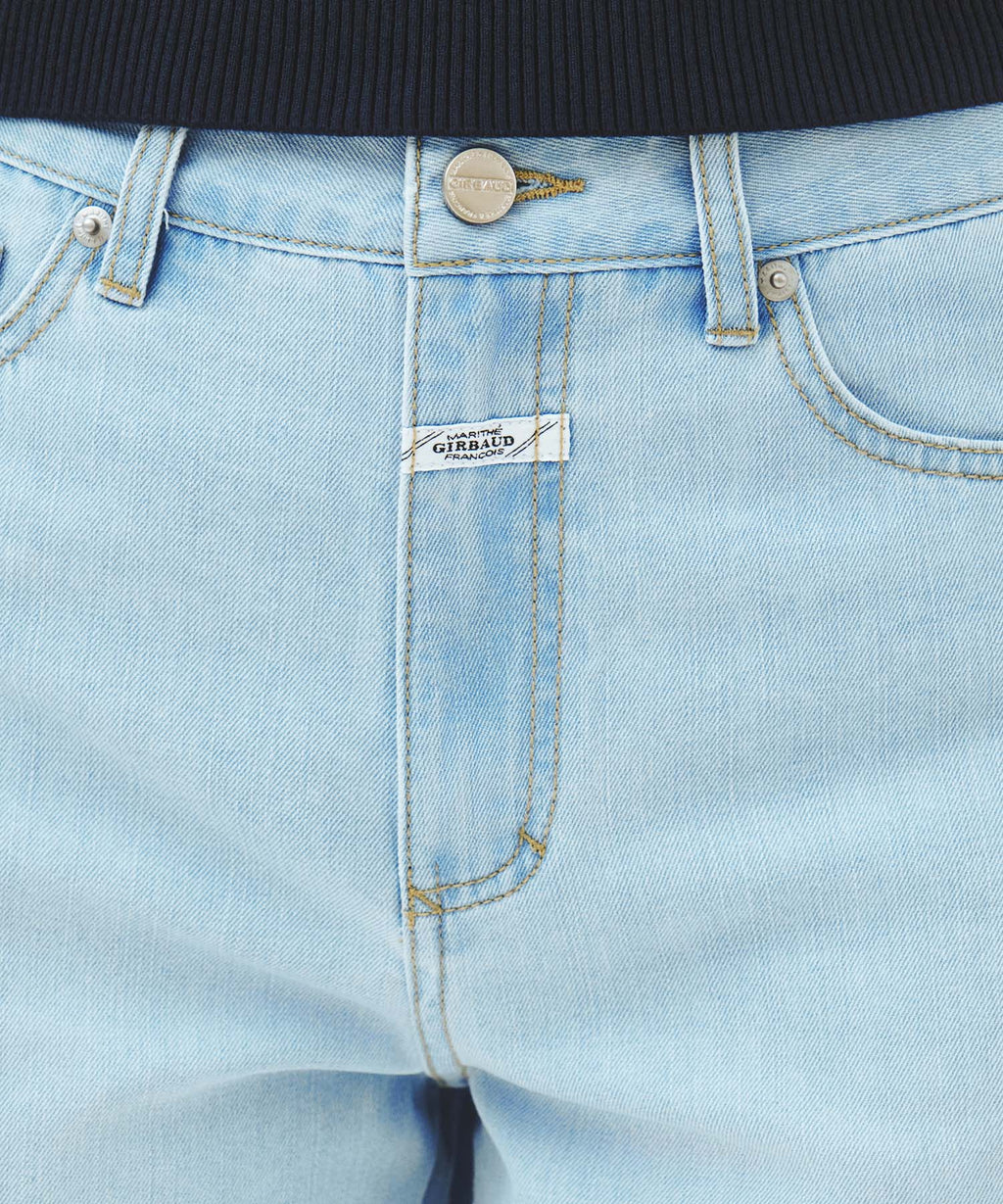 Marithe & Francois Girbaud - Summer Semi Wide Denim Pants (Light Blue) product image 5 | TRAB K-Fashion Australia