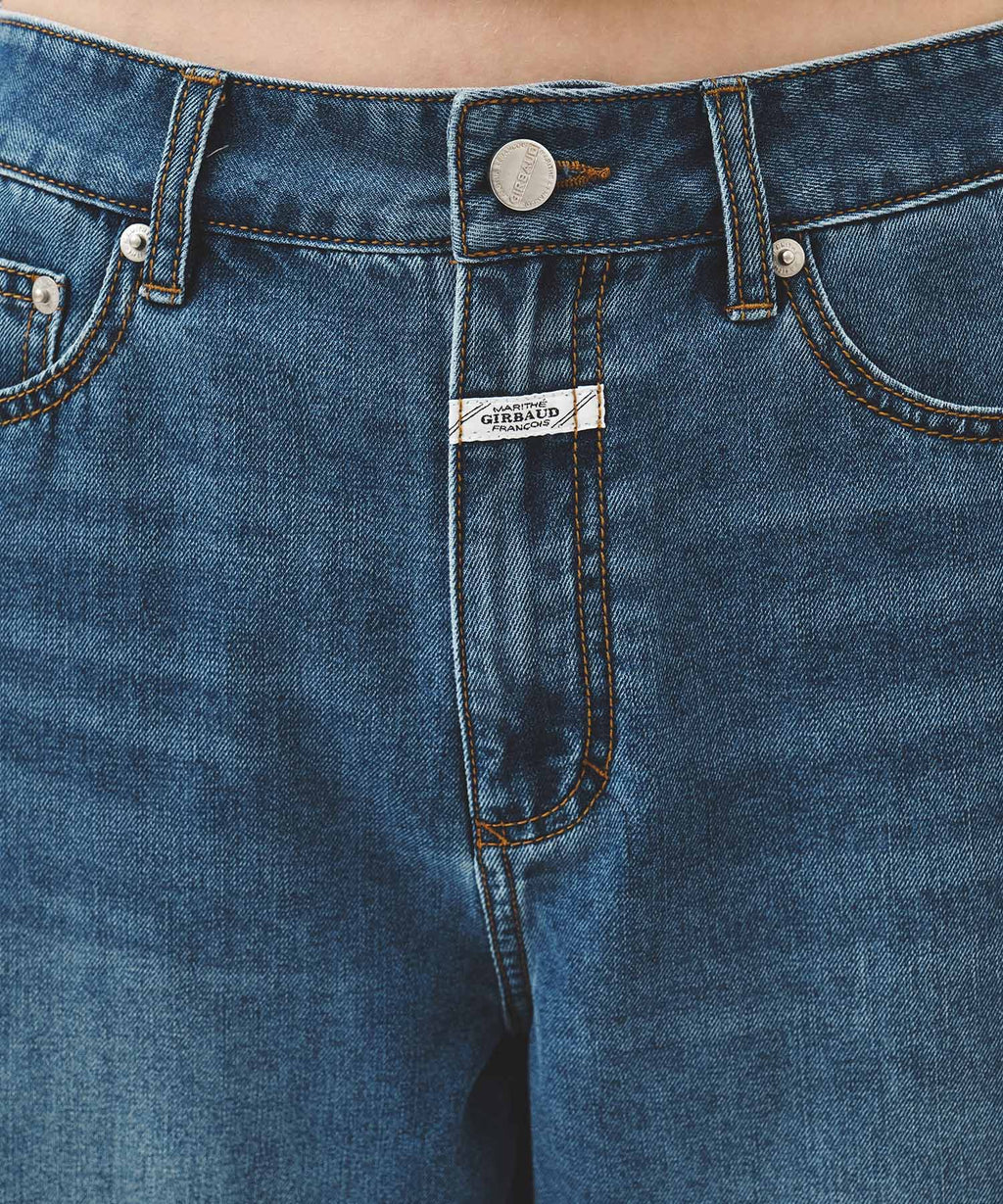 Marithe & Francois Girbaud - Summer Semi Wide Denim Pants (Blue) product image 2 | TRAB K-Fashion Australia
