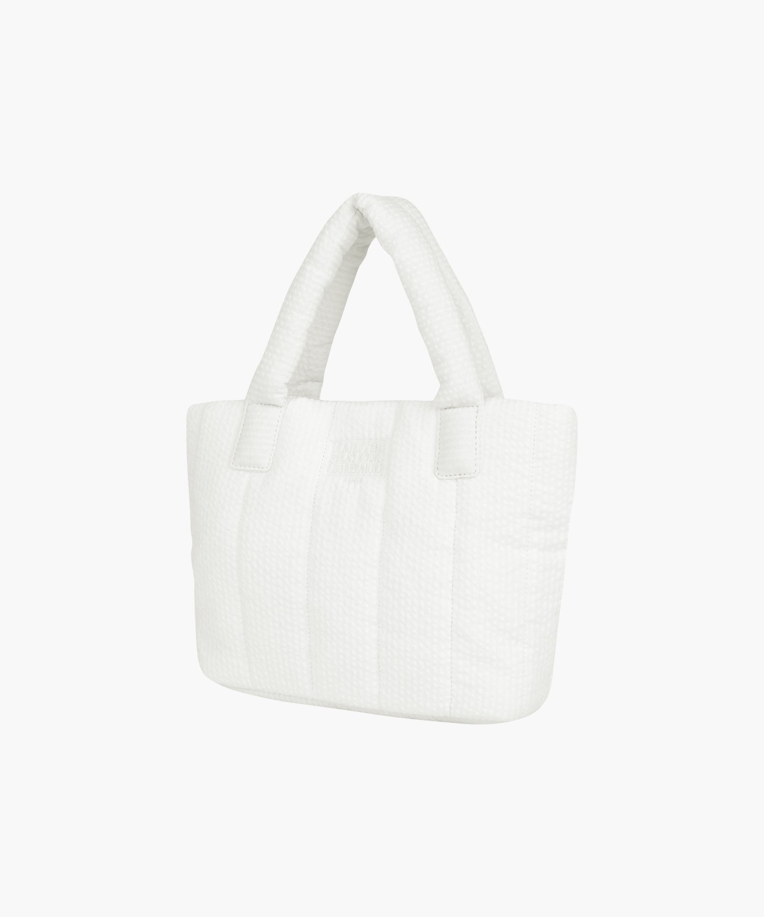 Marithe & Francois Girbaud - Classic Logo Seersucker Padding Bag (Off White) product image 2 | TRAB K-Fashion Australia