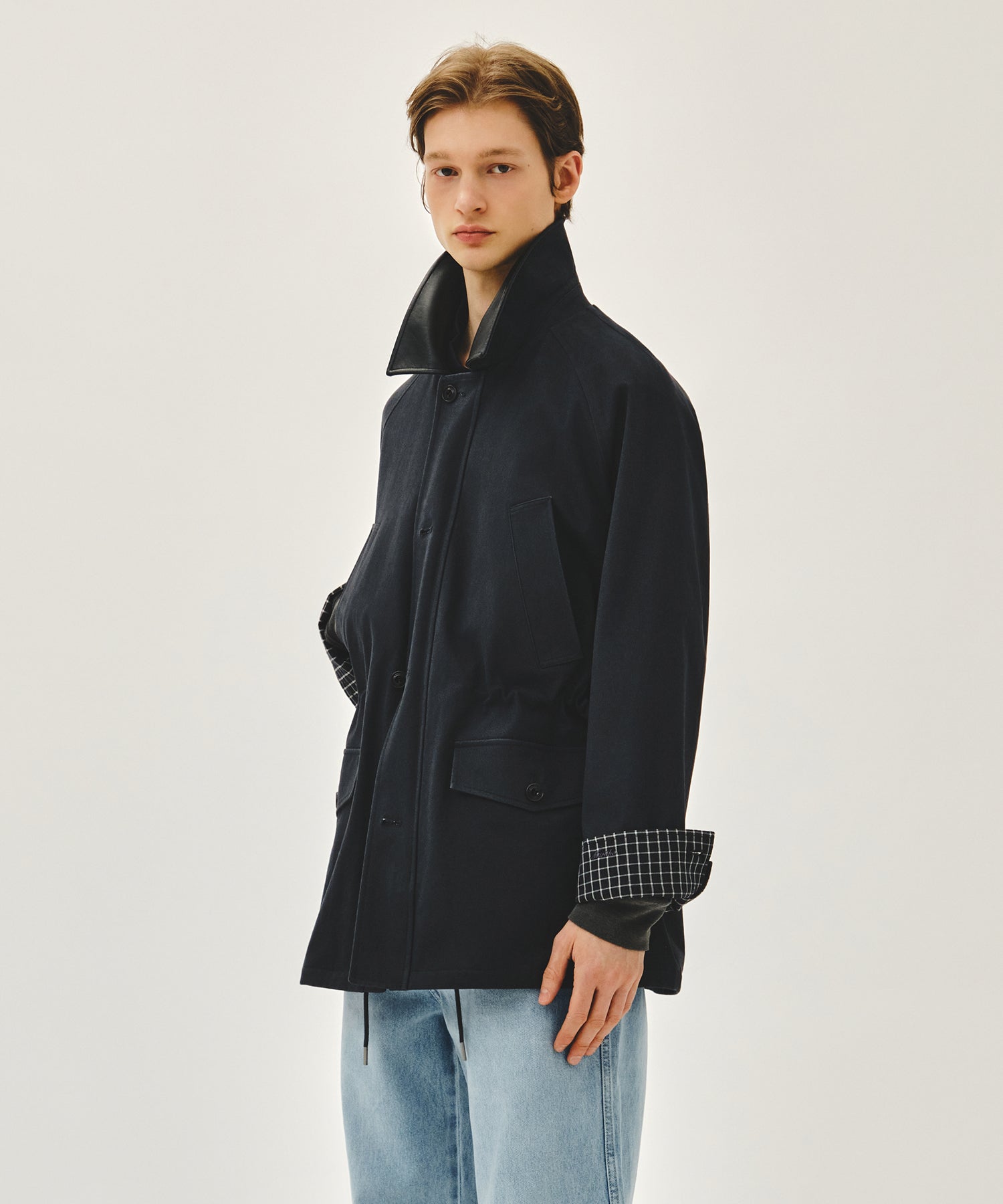 Marithe & Francois Girbaud - Cotton Washed Hunting Jacket (Charcoal) product image 2 | TRAB K-Fashion Australia