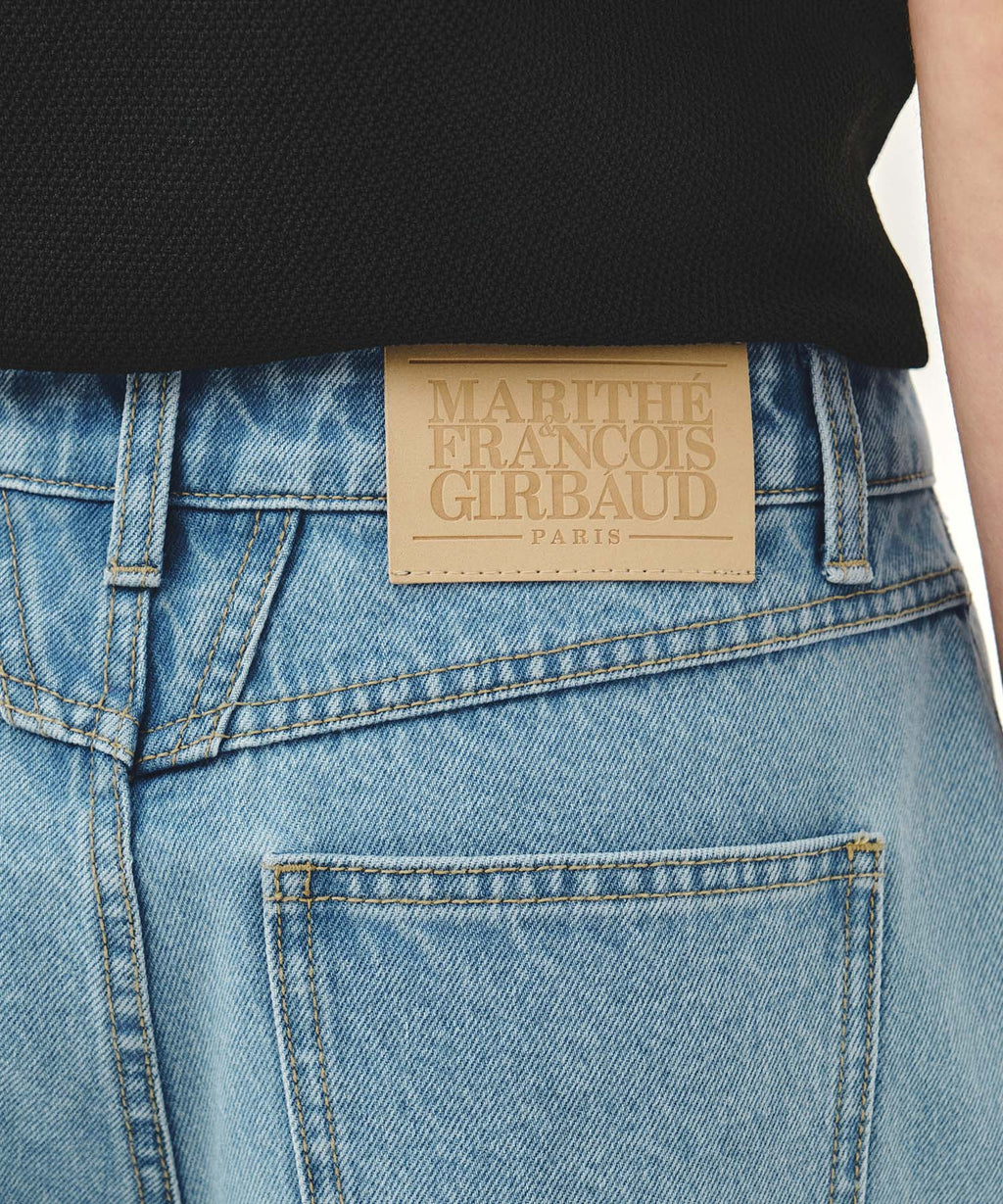 Marithe & Francois Girbaud - Carpenter Denim Shorts (Light Blue) product image 2 | TRAB K-Fashion Australia