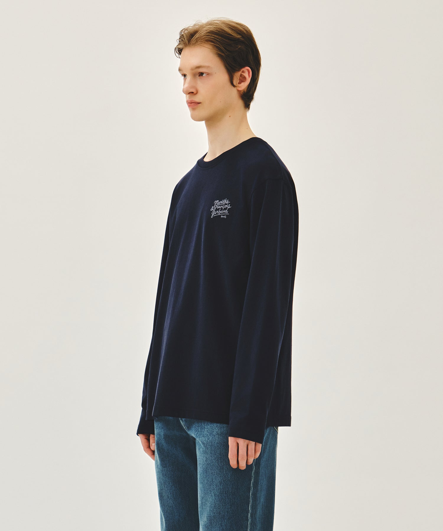 Marithe & Francois Girbaud - Back Drawing Logo Long Sleeve Tee (Navy) product image 2 | TRAB K-Fashion Australia