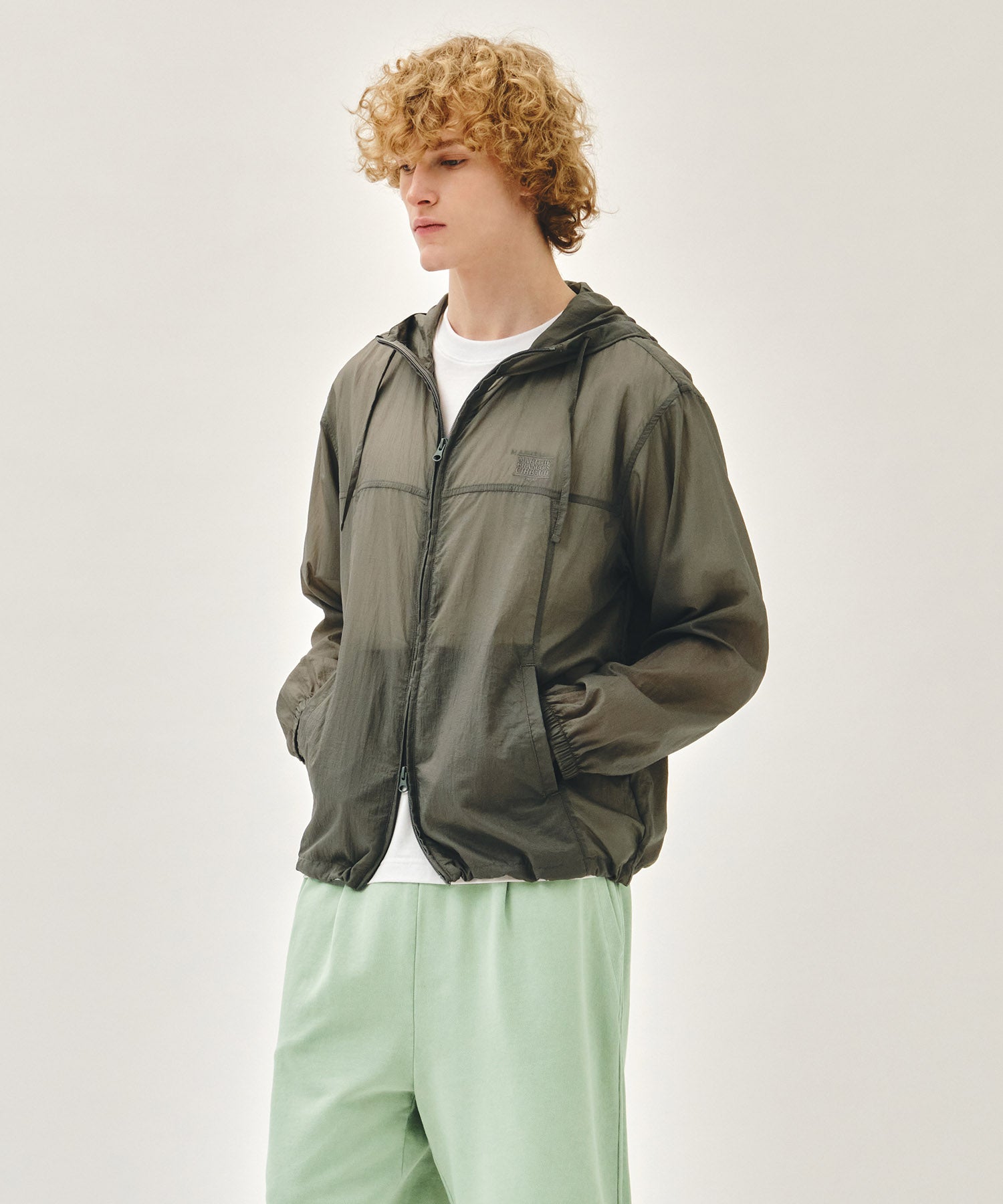 Marithe & Francois Girbaud - Hooded Packable Nylon Jacket (Gray) product image 2 | TRAB K-Fashion Australia