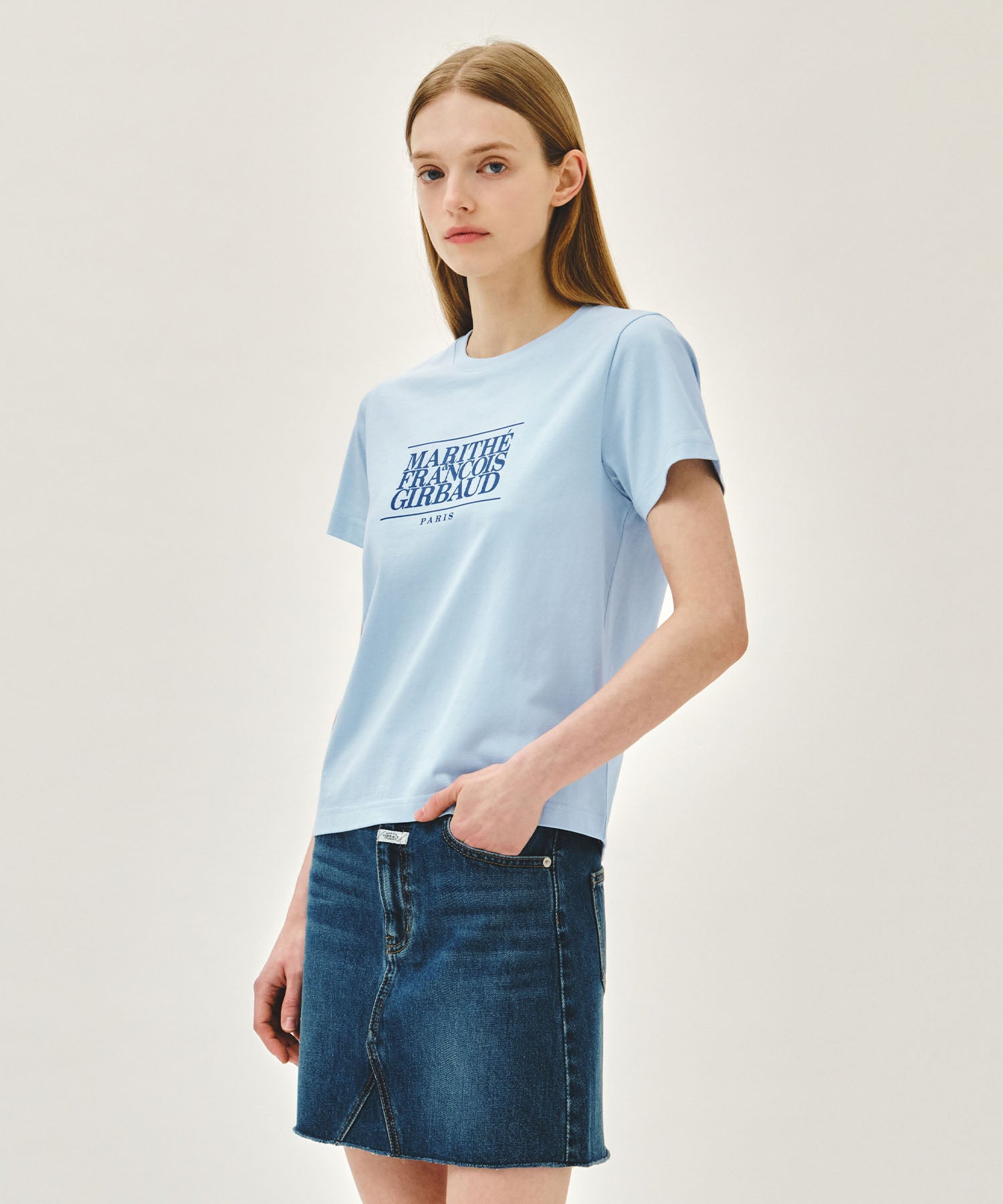 Marithe & Francois Girbaud - Classic Logo Tee (Ice Blue) product image 2 | TRAB K-Fashion Australia