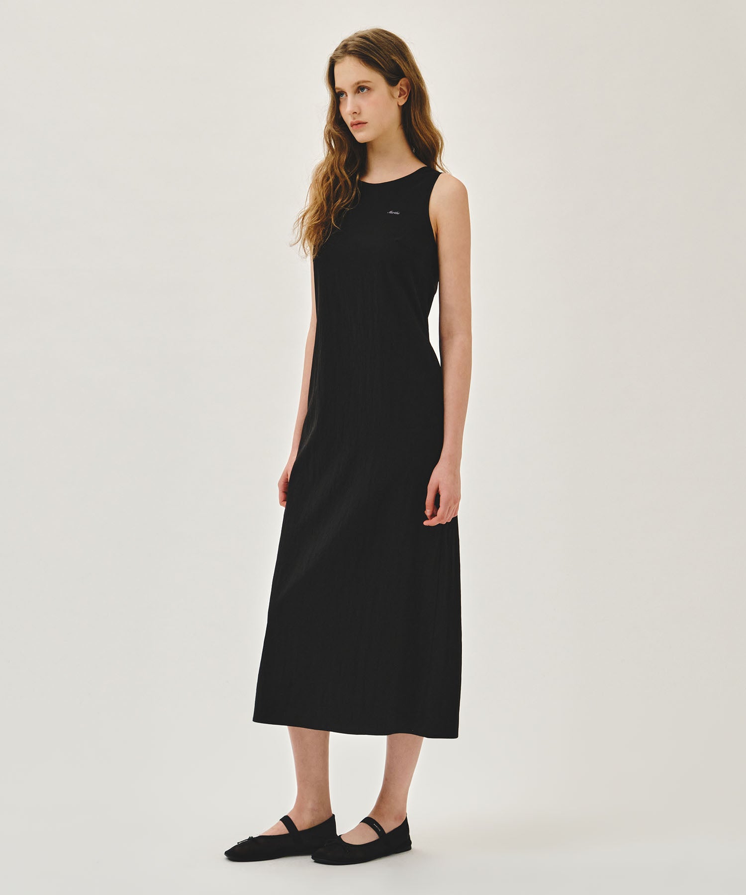 Marithe & Francois Girbaud - Soft Sleeveless Long Dress (Black) product image 2 | TRAB K-Fashion Australia