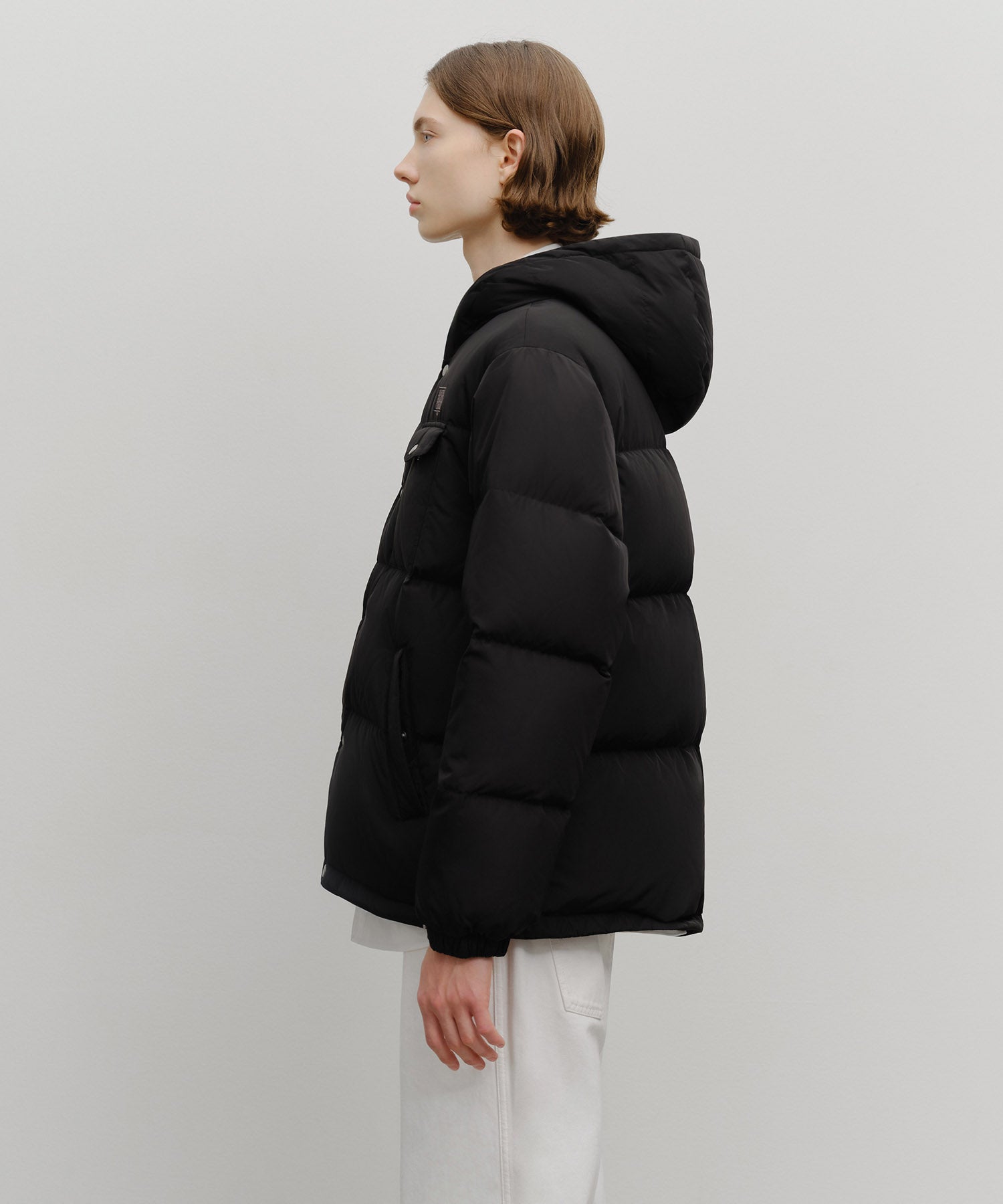 Marithe & Francois Girbaud - Hooded Chest Pocket Down Jacket (Black) product image 2 | TRAB K-Fashion Australia