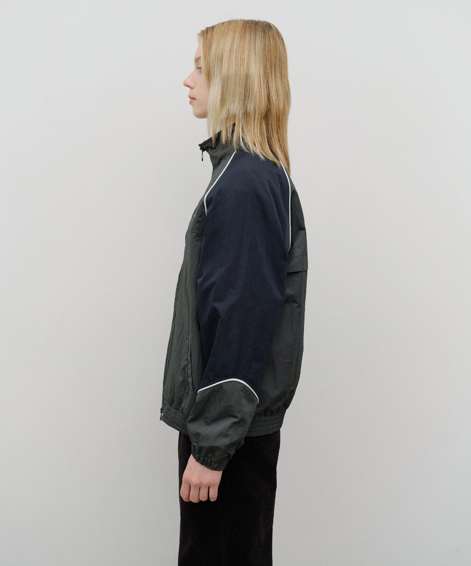 Marithe & Francois Girbaud - Color-block Highneck Windbreaker (Charcoal) product image 6 | TRAB K-Fashion Australia
