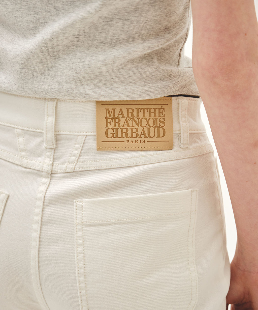 Marithe & Francois Girbaud - Boot-cut Denim Pants (White) product image 5 | TRAB K-Fashion Australia
