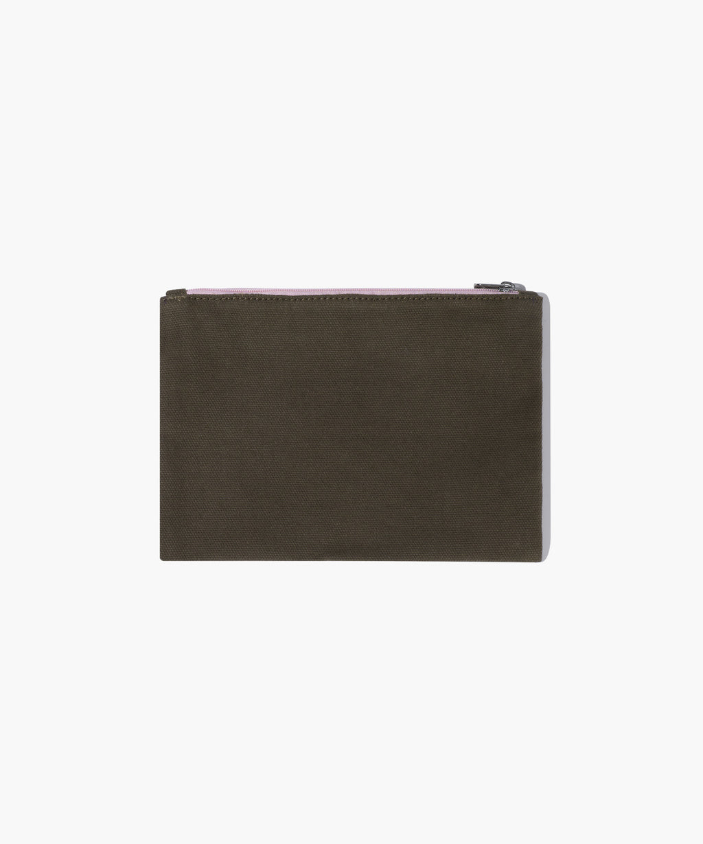 Marithe & Francois Girbaud - Classic Logo Color Cotton Pouch (Brown) product image 2 | TRAB K-Fashion Australia
