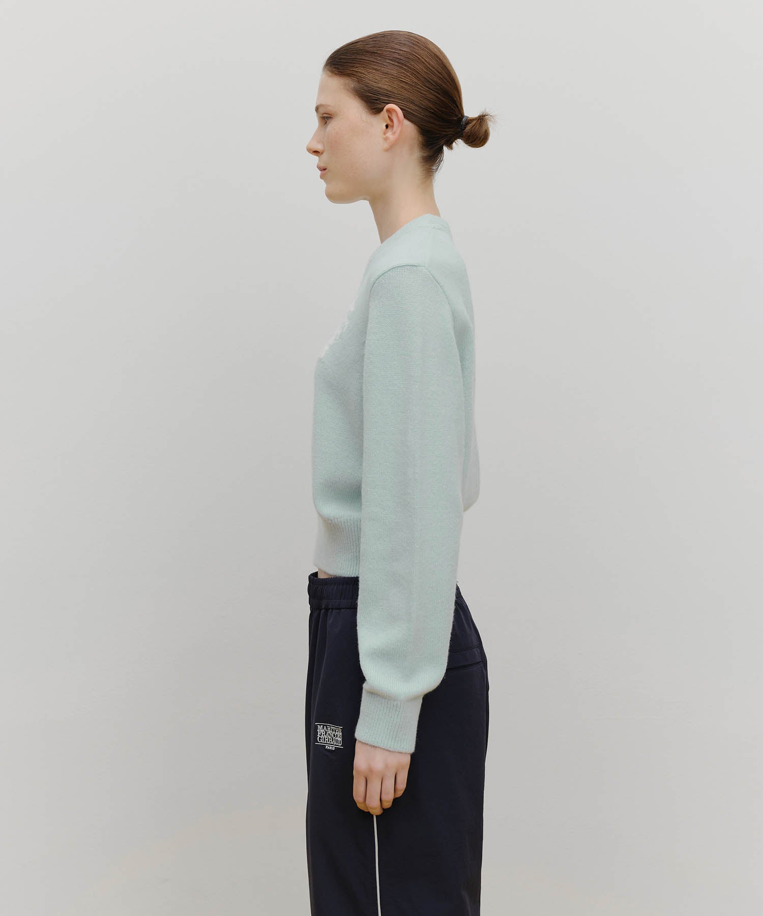 Marithe & Francois Girbaud - Marithe Sport W M+fg Logo Crop Pullover (Sky Blue) product image 2 | TRAB K-Fashion Australia