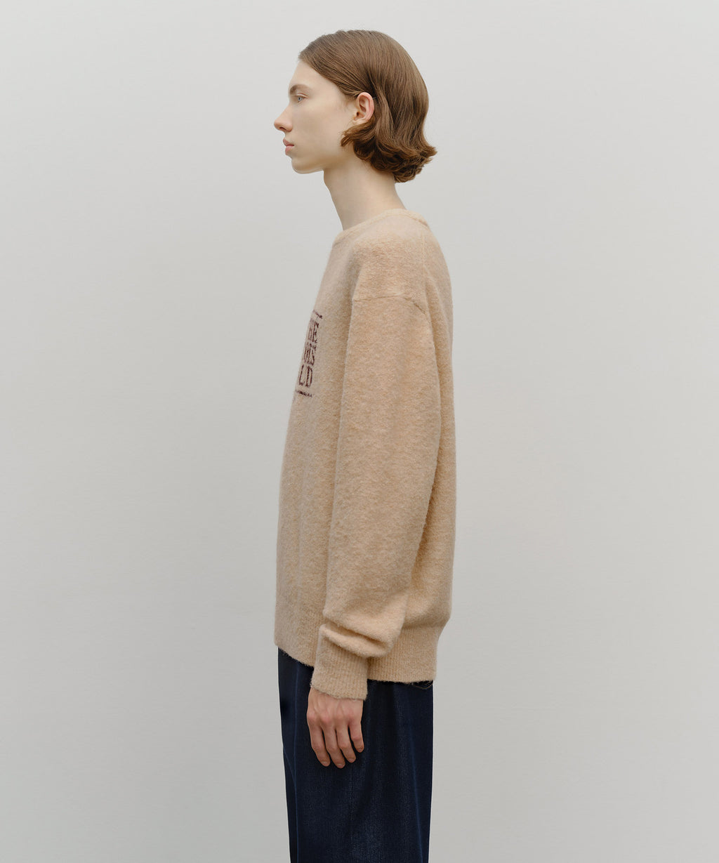 Marithe & Francois Girbaud - Boucle Classic Logo Knit Pullover (Ecru) product image 2 | TRAB K-Fashion Australia