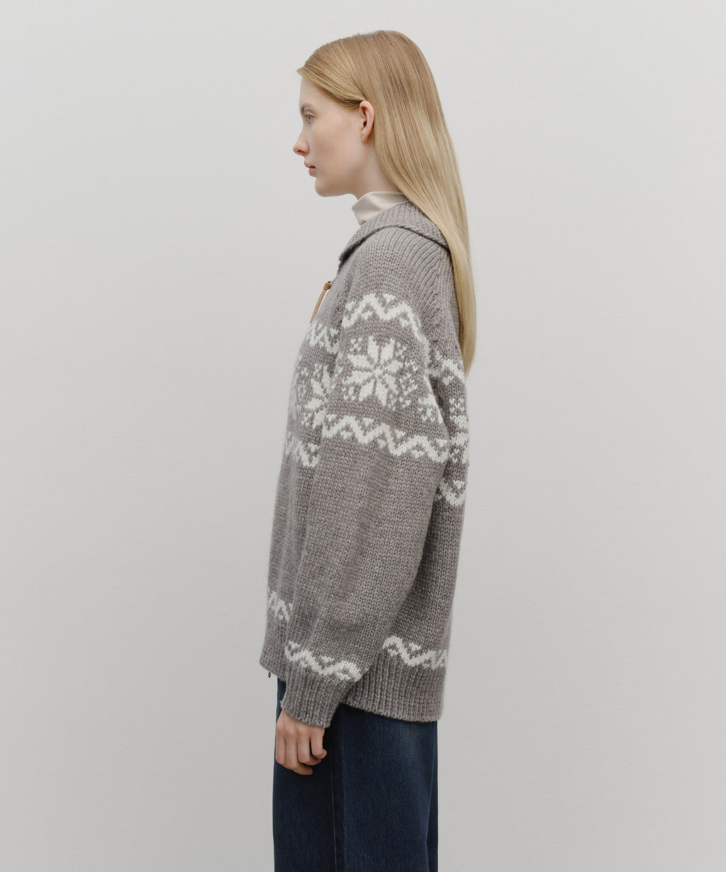 Marithe & Francois Girbaud - Nordic Cowichan Cardigan (Gray) product image 5 | TRAB K-Fashion Australia