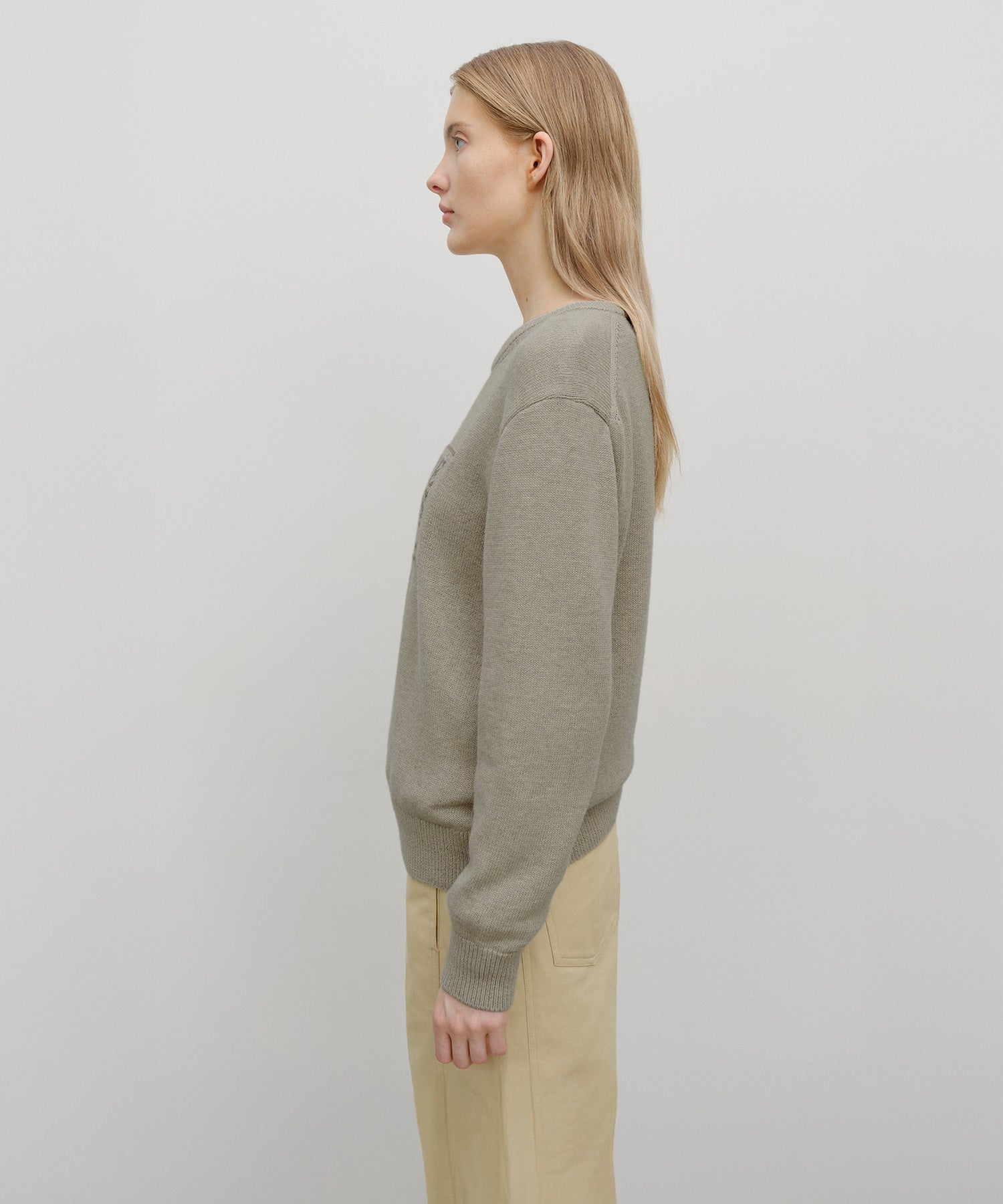 Marithe & Francois Girbaud - Classic Logo Knit Pullover (Oatmeal) product image 5 | TRAB K-Fashion Australia