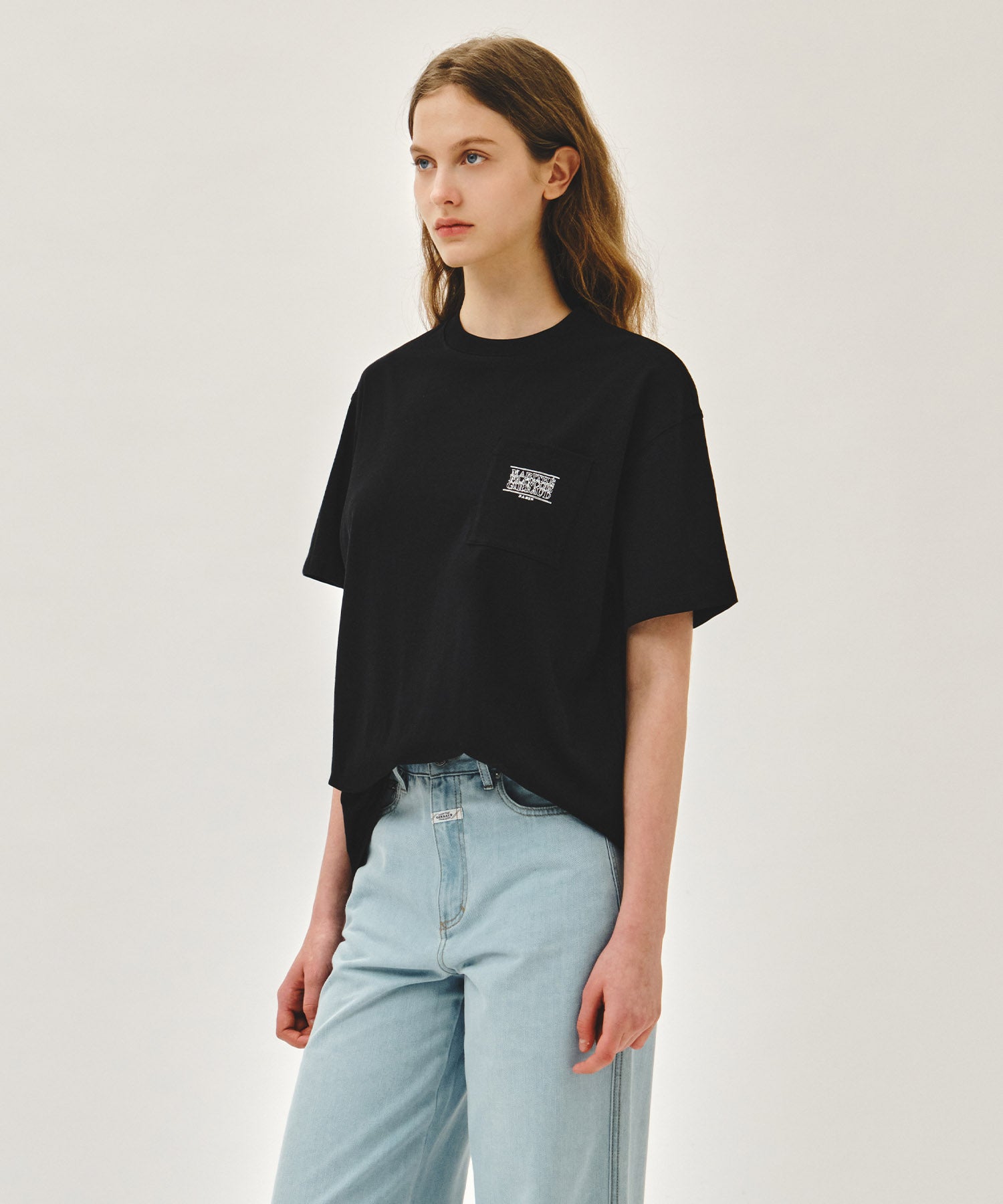 Marithe & Francois Girbaud - Doodle Classic Logo Pocket Tee (Black) product image 2 | TRAB K-Fashion Australia