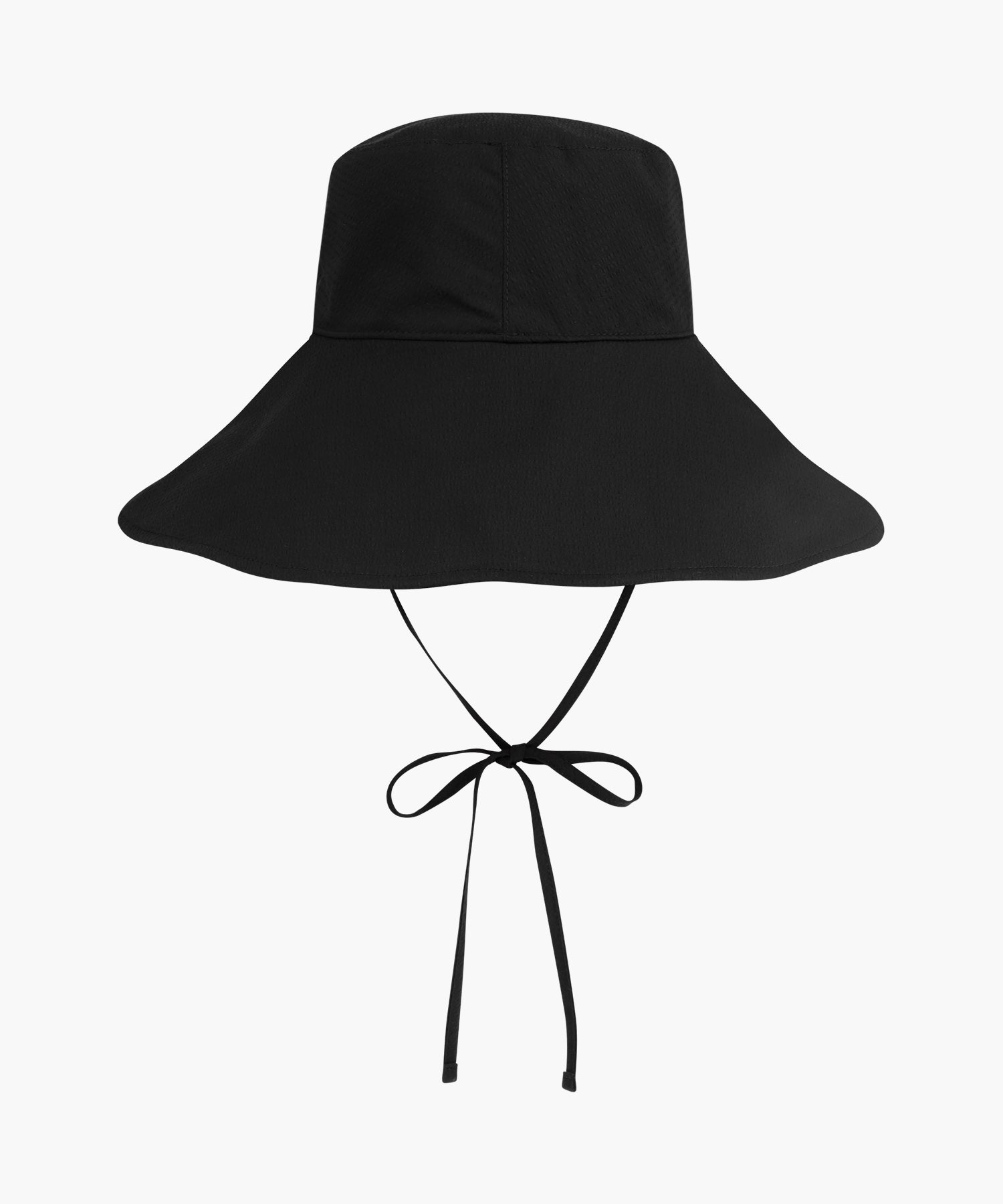 Marithe & Francois Girbaud - Strap Seersucker Wide Bucket Hat (Black) product image 2 | TRAB K-Fashion Australia