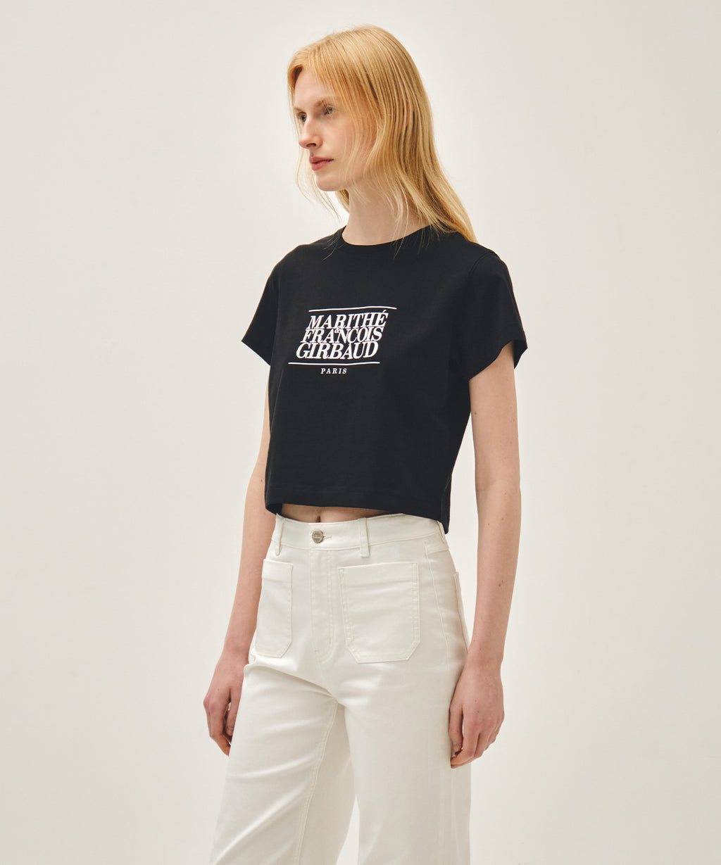 Marithe & Francois Girbaud - Classic Logo Crop Tee (Black) product image 2 | TRAB K-Fashion Australia