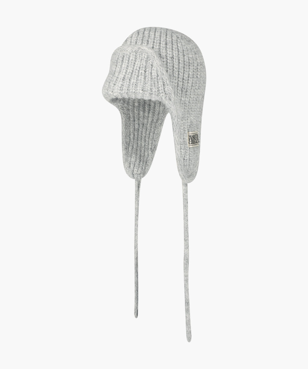 Marithe & Francois Girbaud - Classic Logo Earflap Beanie (Gray) product image 2 | TRAB K-Fashion Australia