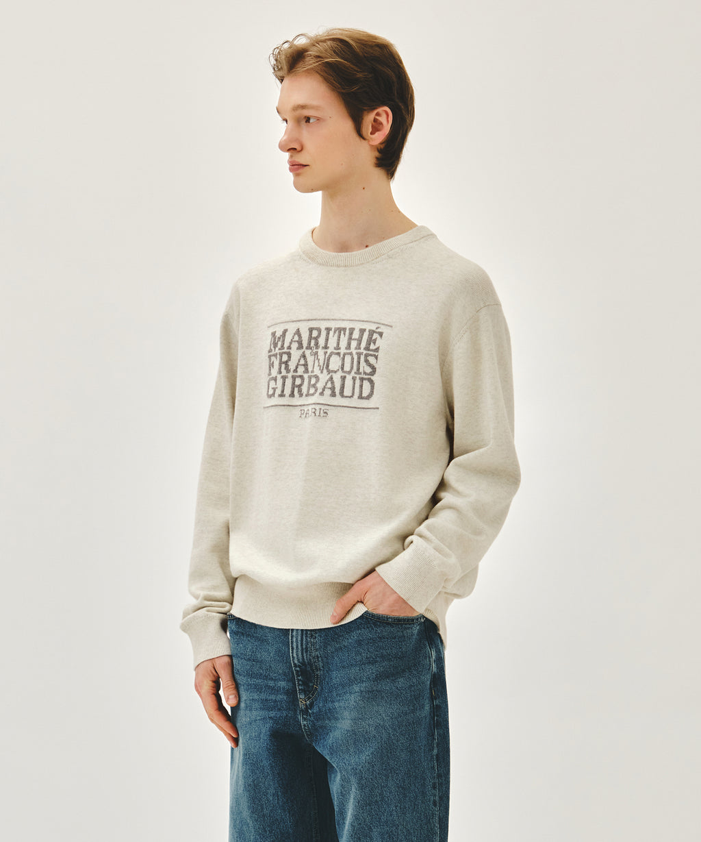 Marithe & Francois Girbaud - Classic Logo Knit Pullover (Ivory) product image 2 | TRAB K-Fashion Australia