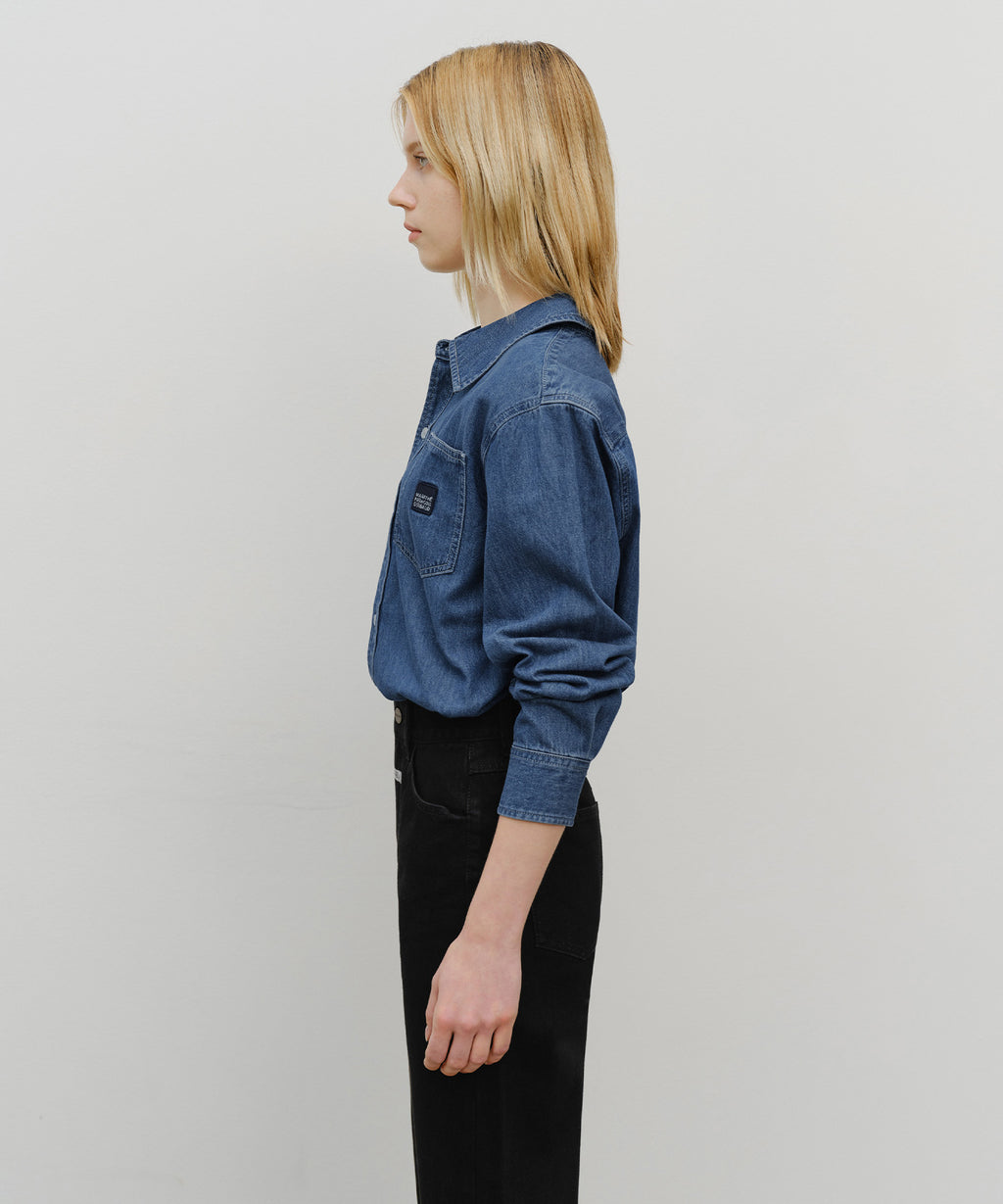 Marithe & Francois Girbaud - Logo Denim Shirt (Blue) product image 2 | TRAB K-Fashion Australia
