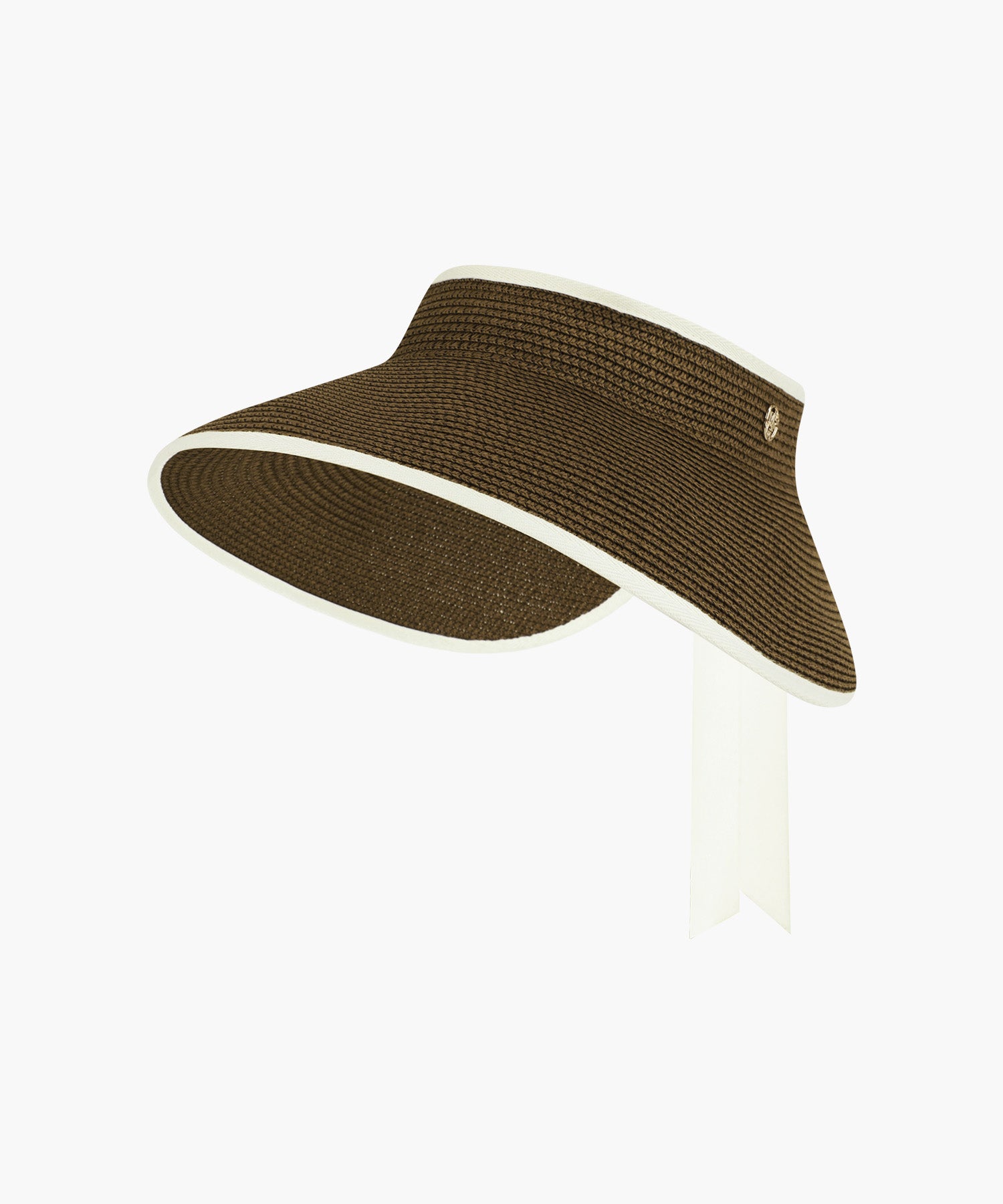 Marithe & Francois Girbaud - Circle Logo Wide Sun Visor (Ivory) product image 2 | TRAB K-Fashion Australia