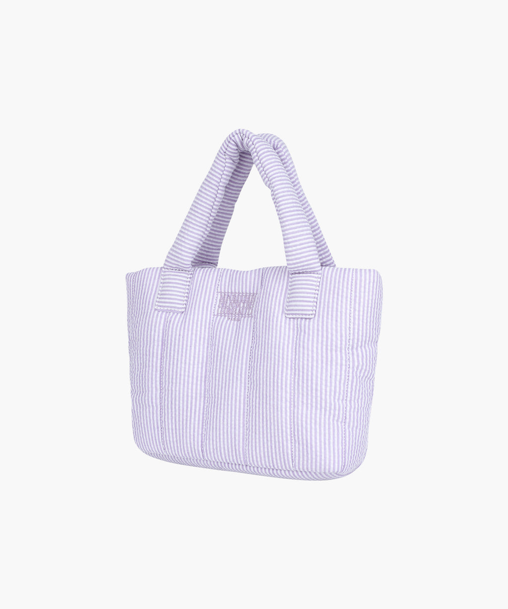 Marithe & Francois Girbaud - Classic Logo Seersucker Padding Bag (Purple) product image 2 | TRAB K-Fashion Australia