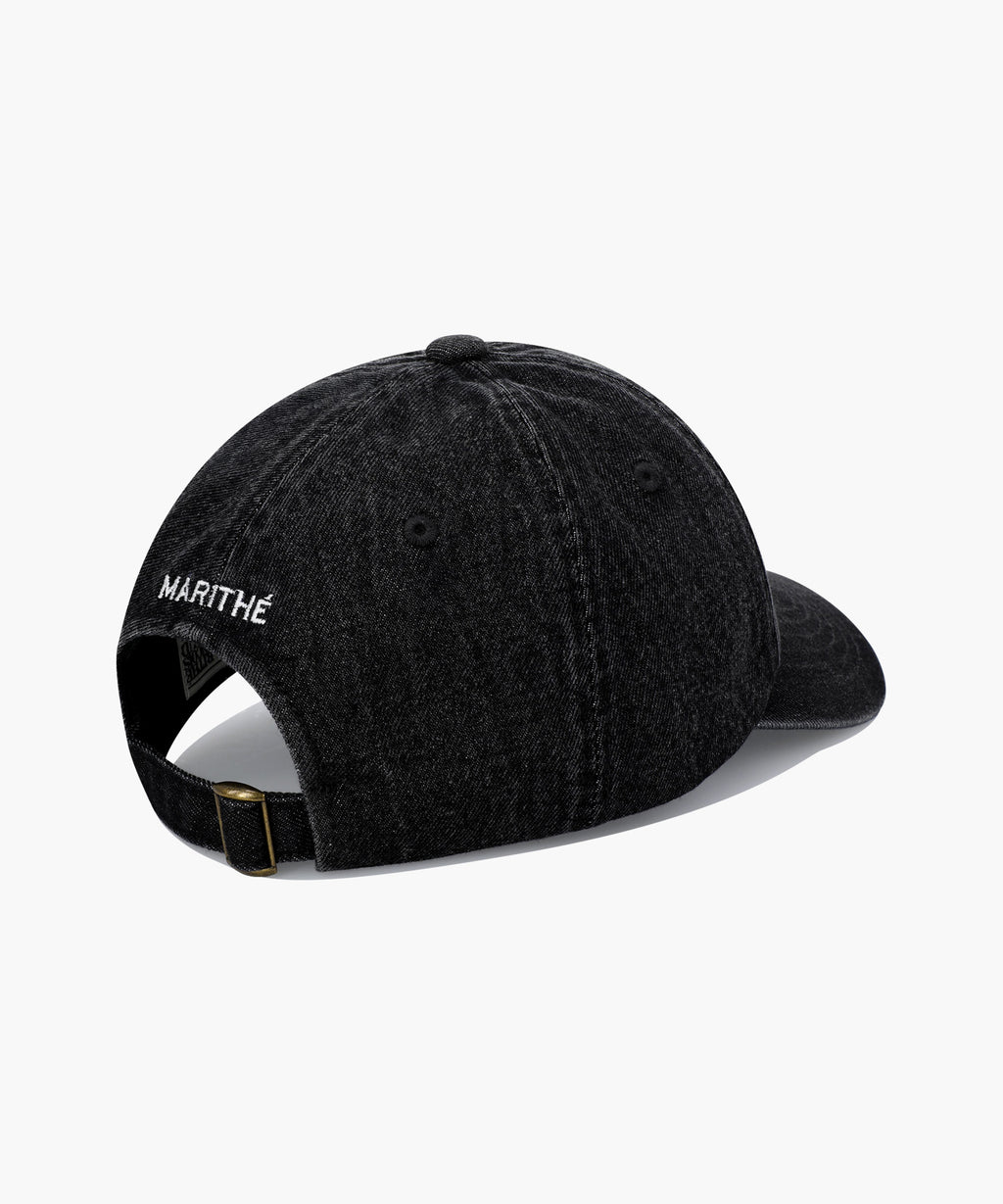Marithe & Francois Girbaud - Doodle Bear Cap (Washed Black) product image 2 | TRAB K-Fashion Australia