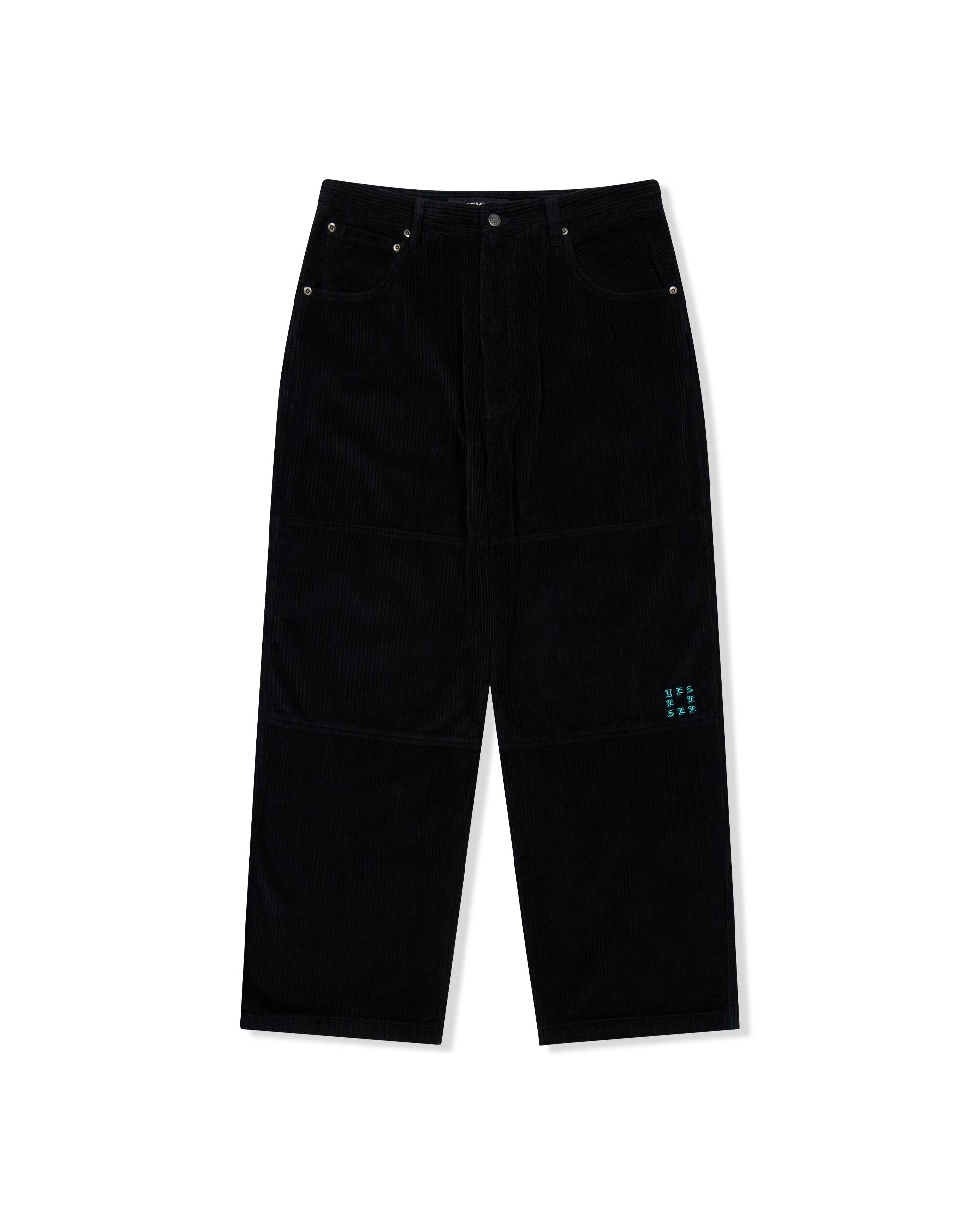 yeseyesee - Double Knee Corduroy Pants (Black) product image 1 | TRAB K-Fashion Australia