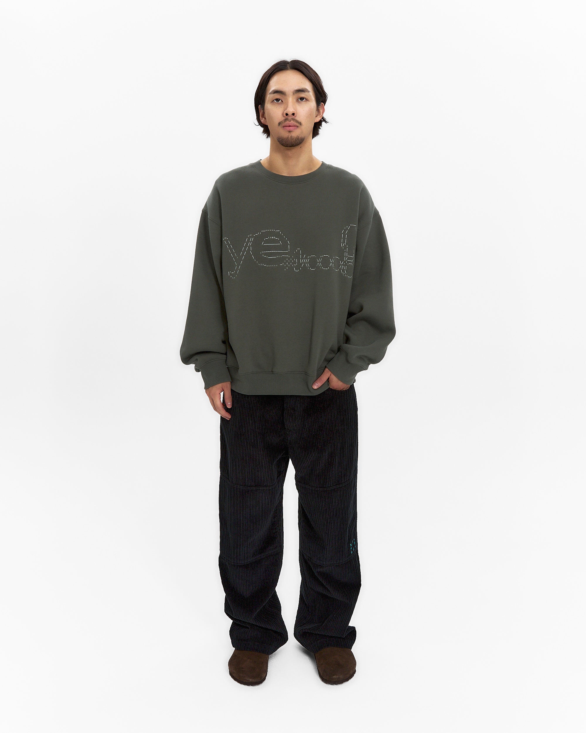 yeseyesee - Double Knee Corduroy Pants (Black) product image 7 | TRAB K-Fashion Australia