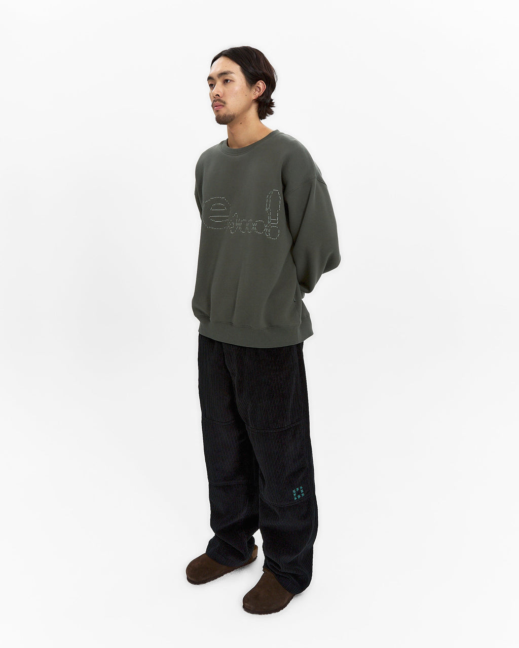 yeseyesee - Double Knee Corduroy Pants (Black) product image 8 | TRAB K-Fashion Australia