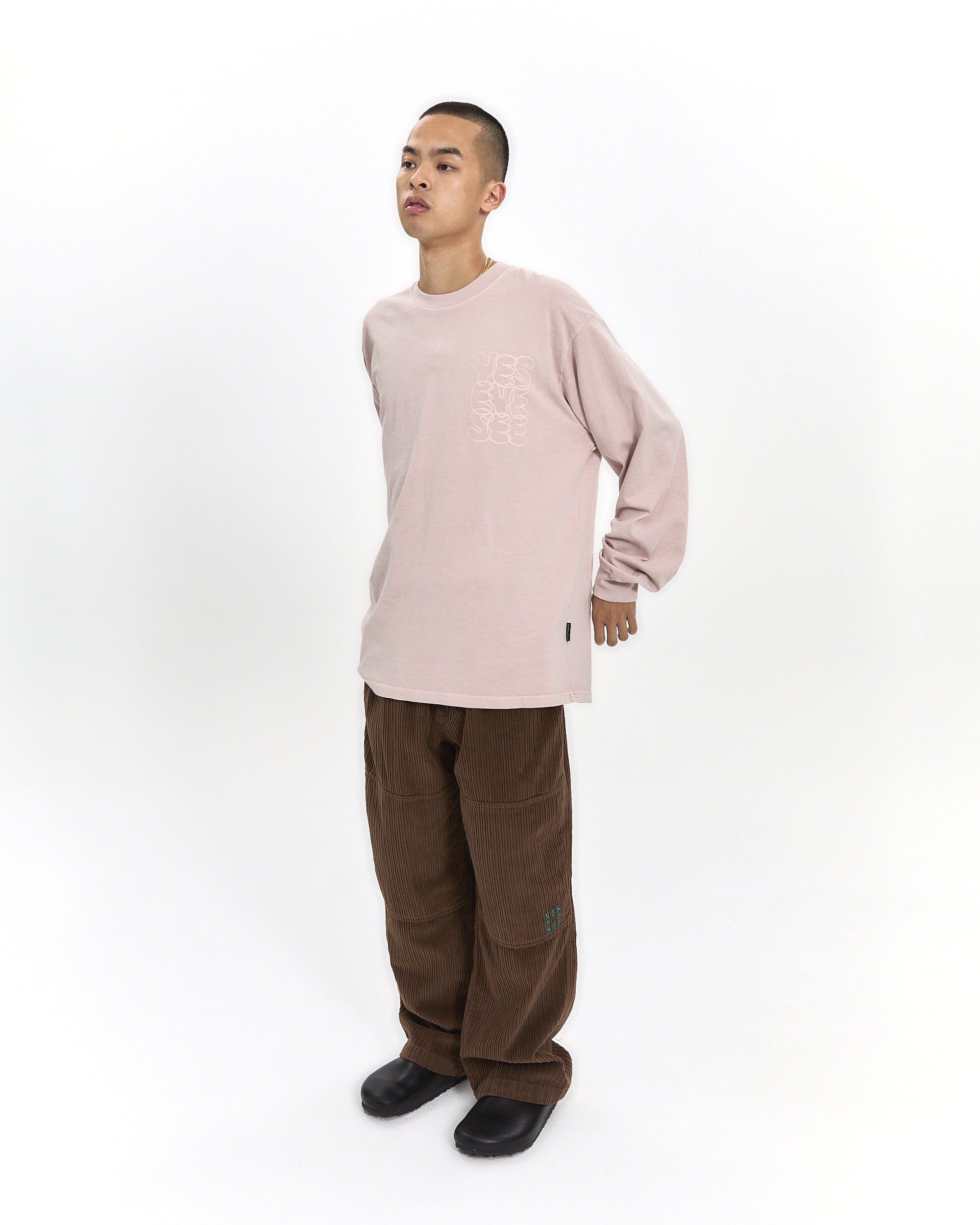 yeseyesee - Double Knee Corduroy Pants (Dark Brown) product image 8 | TRAB K-Fashion Australia