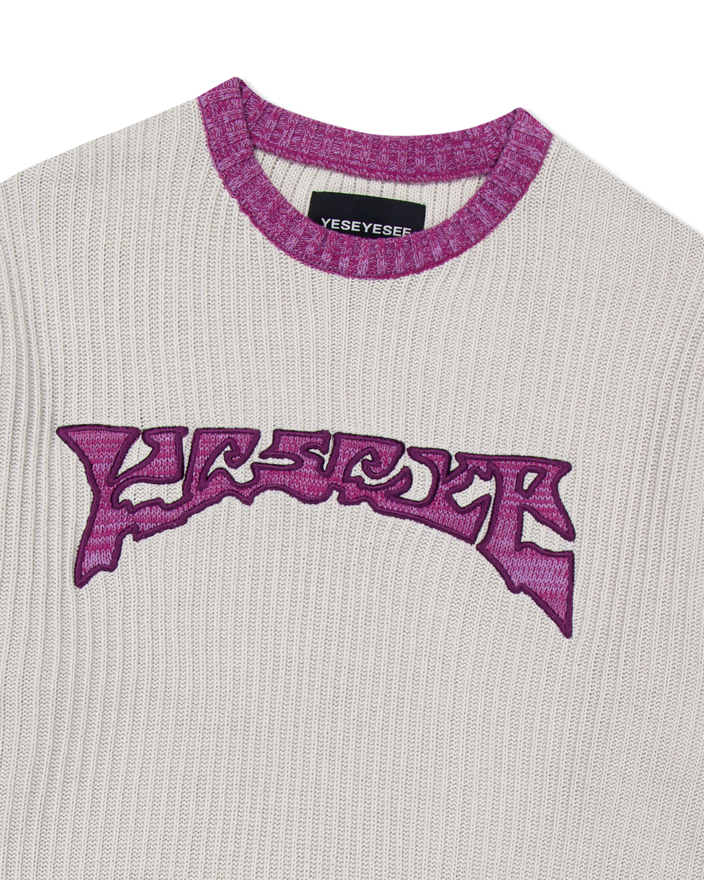 yeseyesee - Logo Applique Knit Pullover (Ivory) product image 3 | TRAB K-Fashion Australia