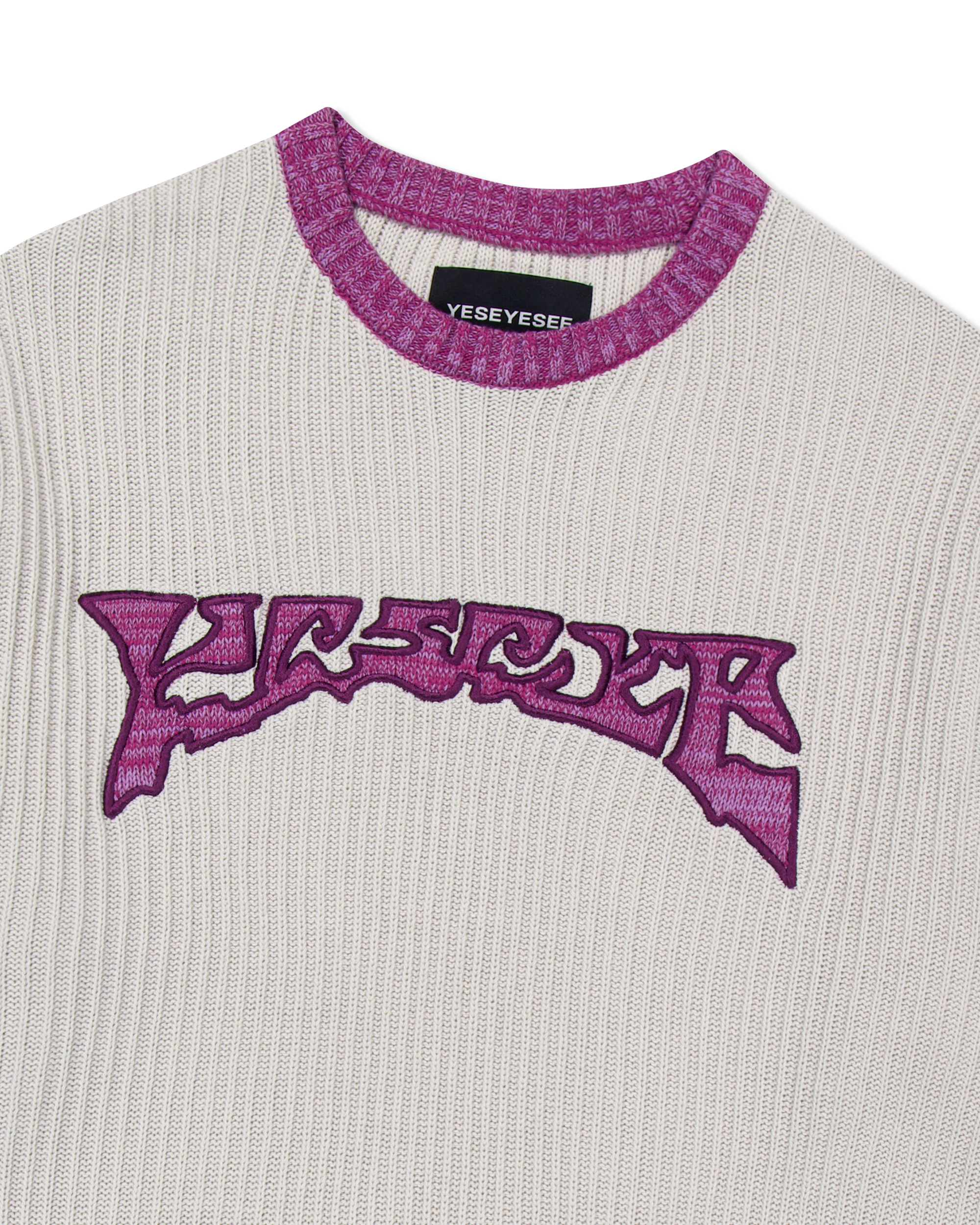 yeseyesee - Logo Applique Knit Pullover (Ivory) product image 3 | TRAB K-Fashion Australia
