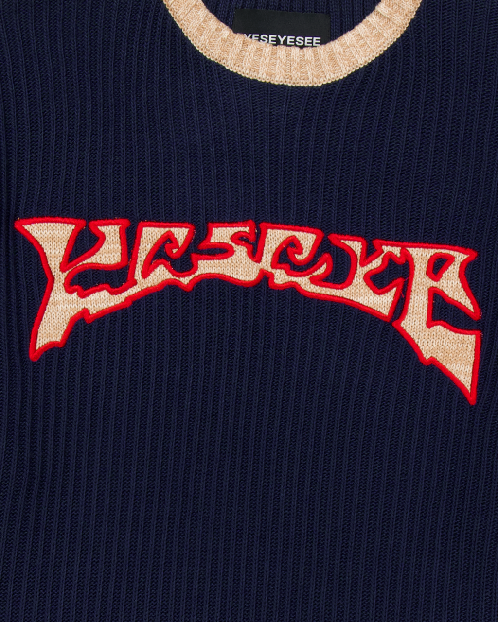yeseyesee - Logo Applique Knit Pullover (Navy) product image 4 | TRAB K-Fashion Australia