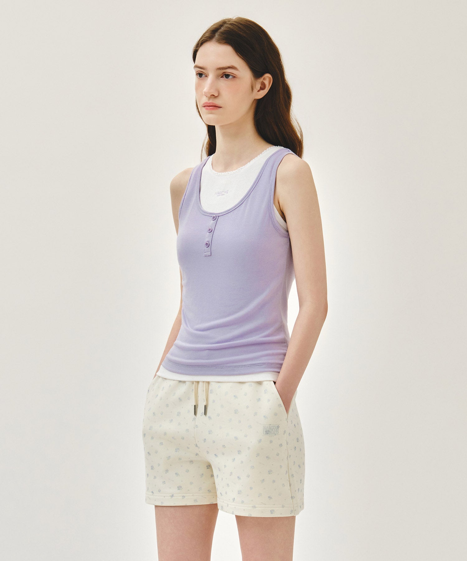 Marithe & Francois Girbaud - Layered Sleeveless (Lavender) product image 2 | TRAB K-Fashion Australia