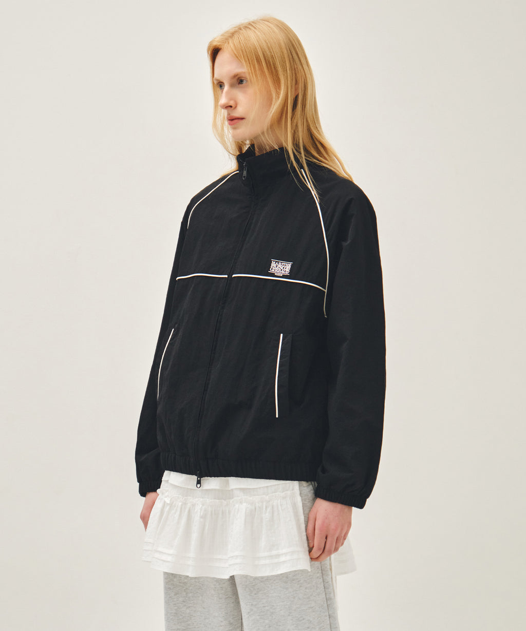 Marithe & Francois Girbaud - Classic Logo High Neck Wind Jacket (Black) product image 2 | TRAB K-Fashion Australia