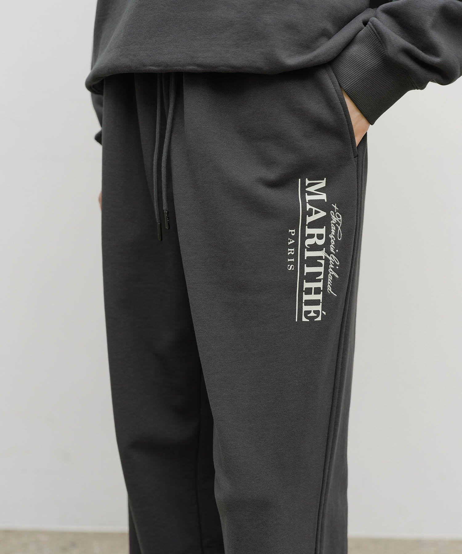Marithe & Francois Girbaud - Marithe Logo Sweat Pants (Charcoal) product image 2 | TRAB K-Fashion Australia