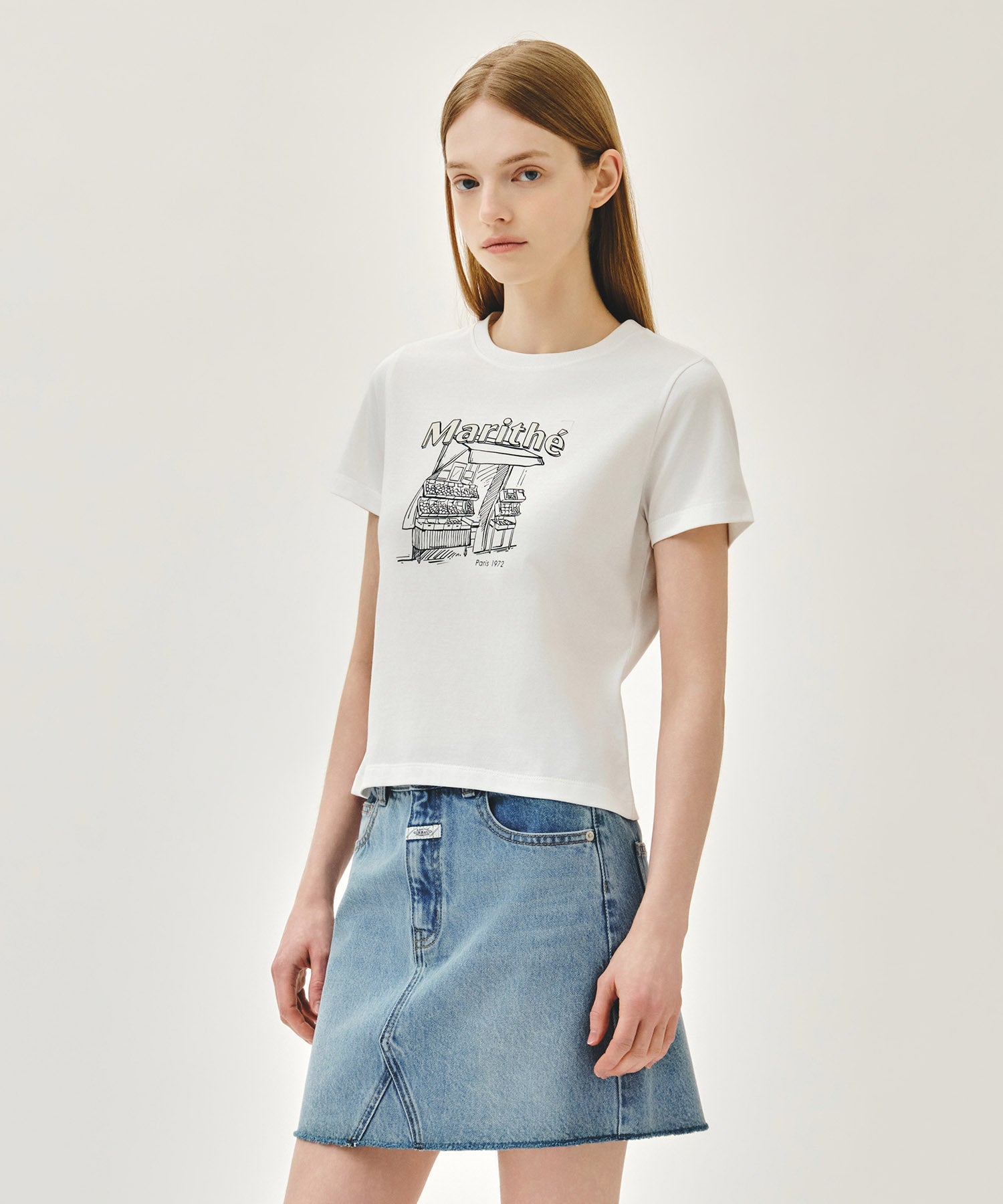 Marithe & Francois Girbaud - French Fruit Shop Graphic Tee (White) product image 2 | TRAB K-Fashion Australia
